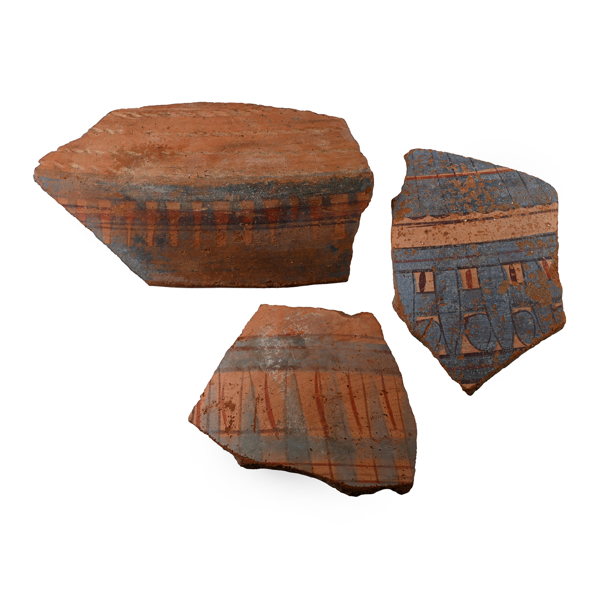 Large Egyptian Painted Bowl Fragments