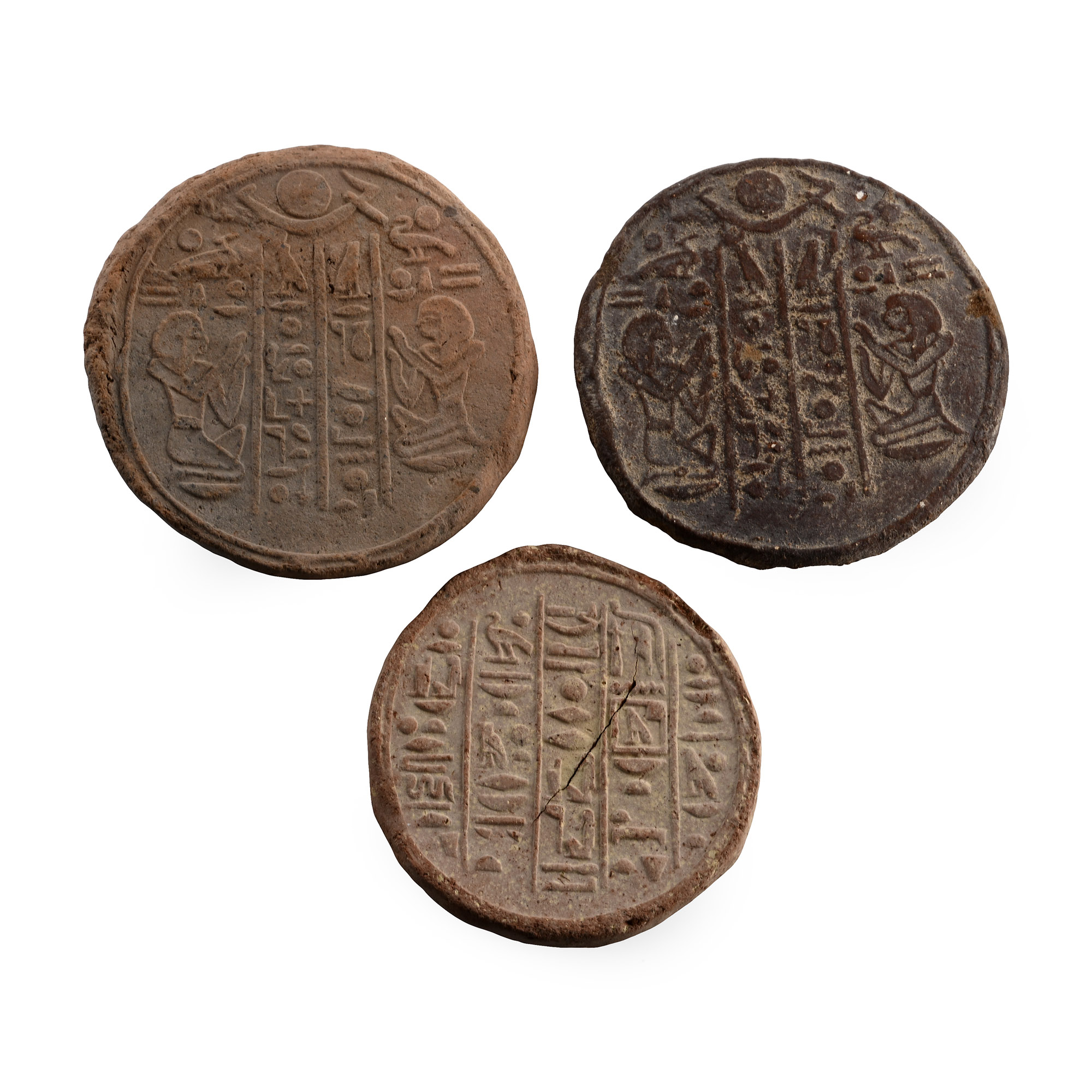 Egyptian Style Terracotta Funerary Cone Group