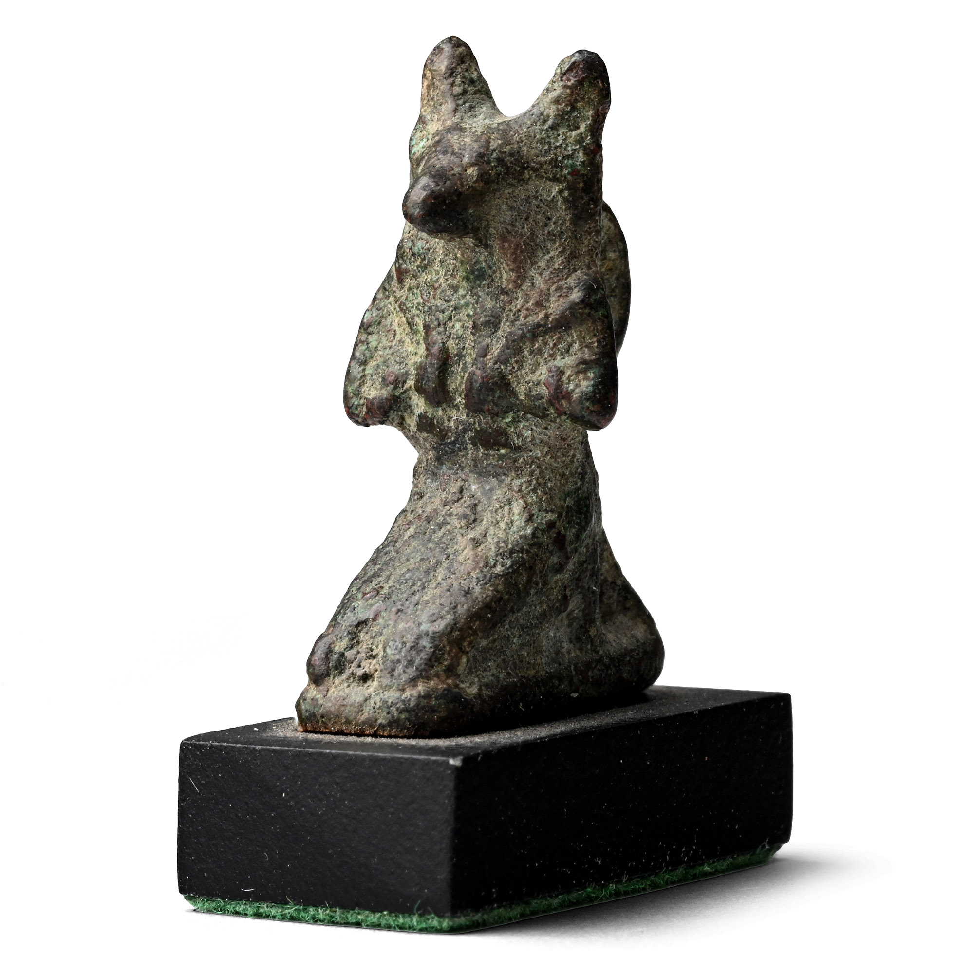 Egyptian Bronze Jackal Amulet