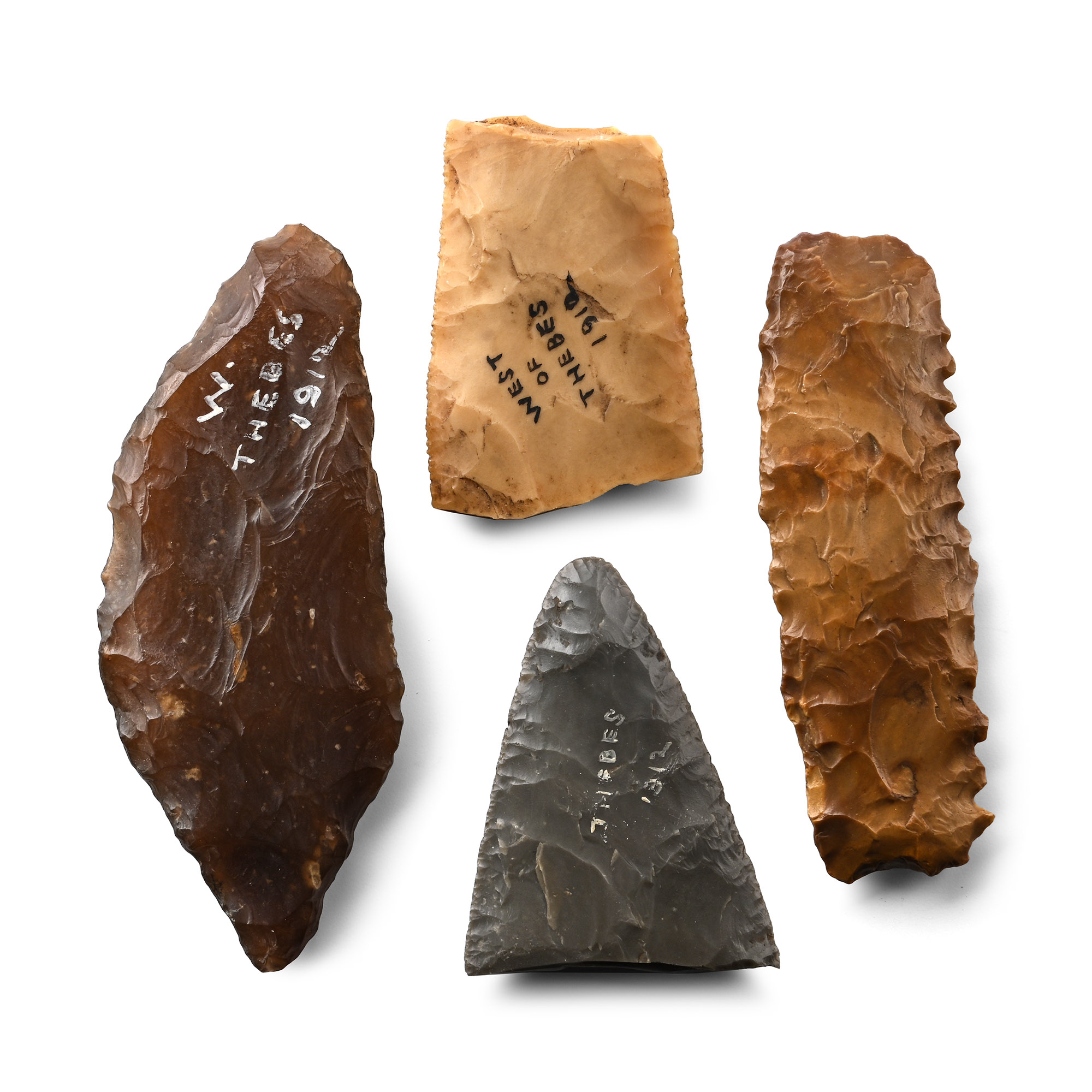 Egyptian Stone Age Knapped Tool Group from Thebes