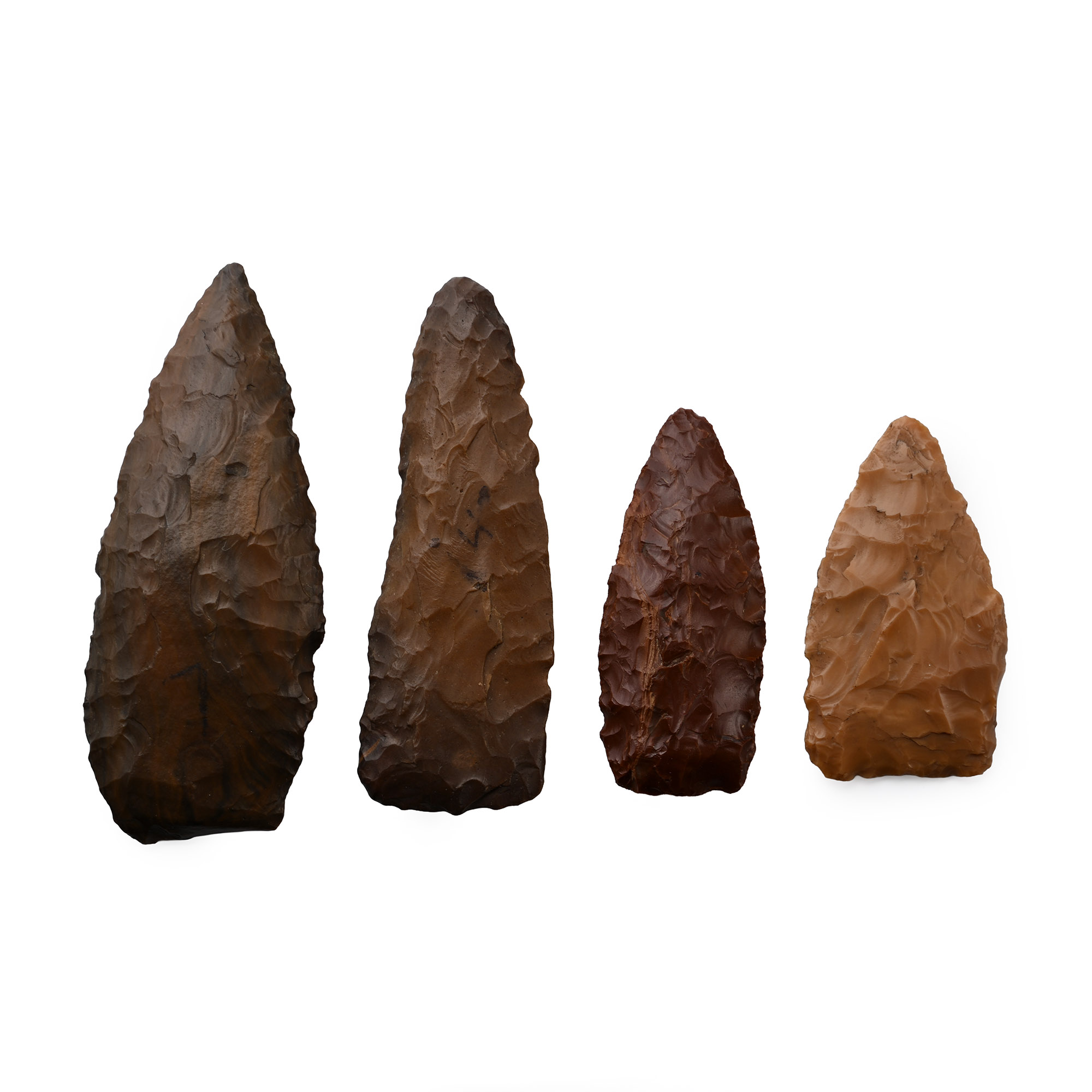 Egyptian Stone Age Knapped Lance Point Group from Luxor