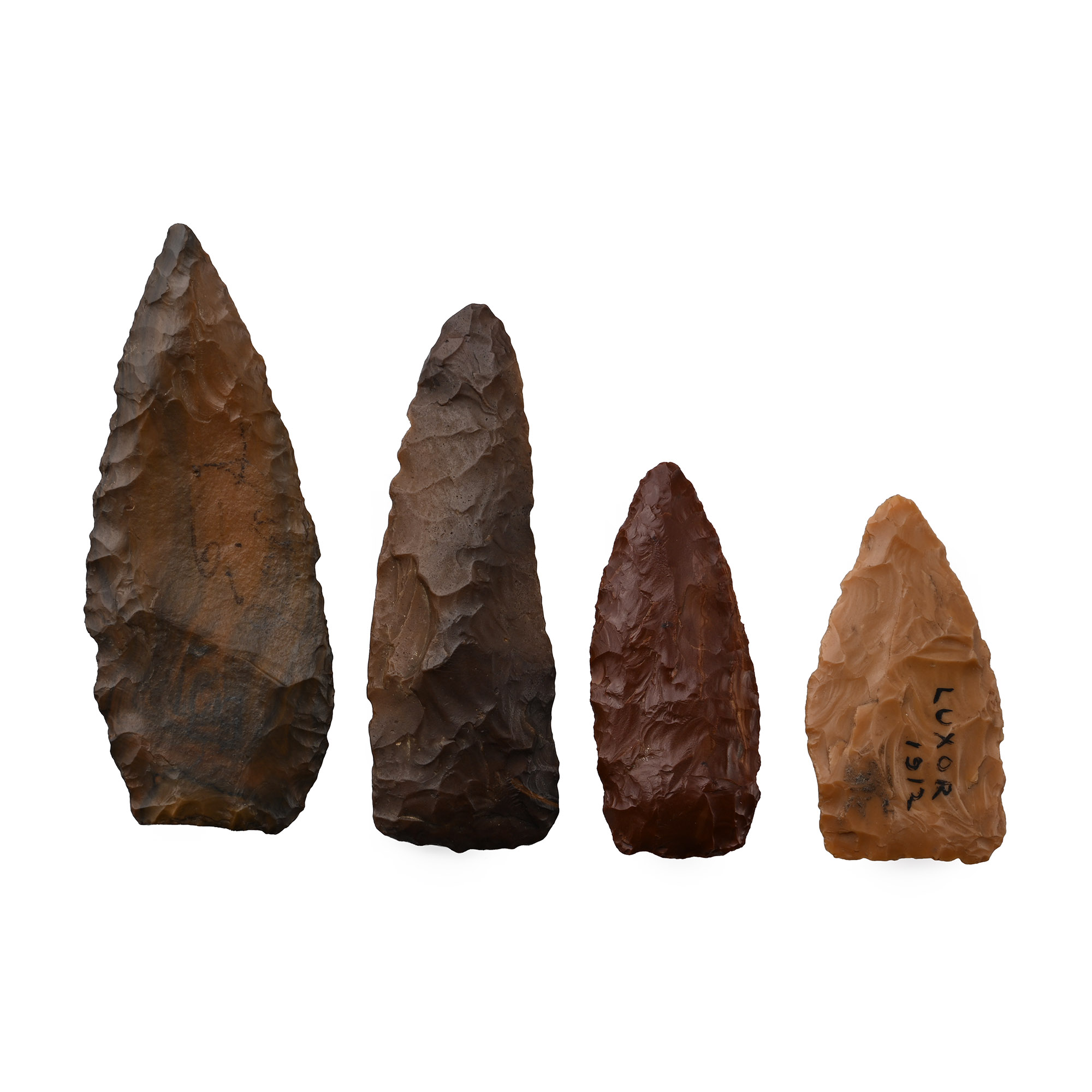 Egyptian Stone Age Knapped Lance Point Group from Luxor