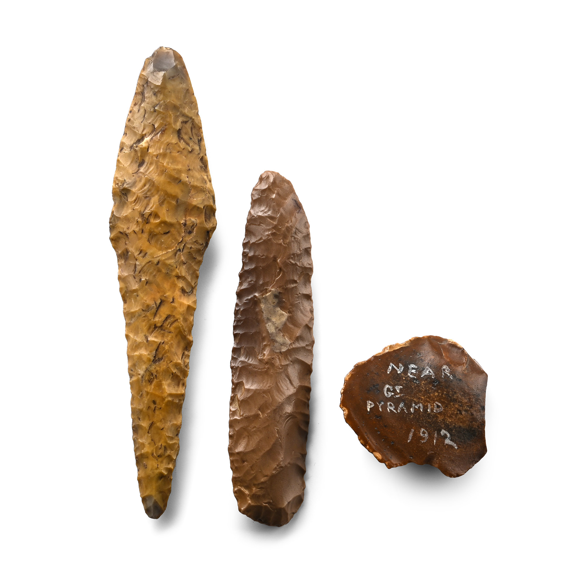 Egyptian Stone Age Knapped Daggers and Scraper