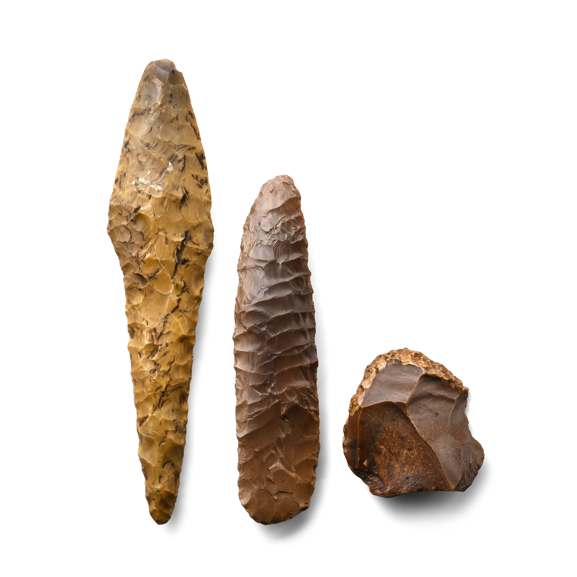 Egyptian Stone Age Knapped Daggers and Scraper