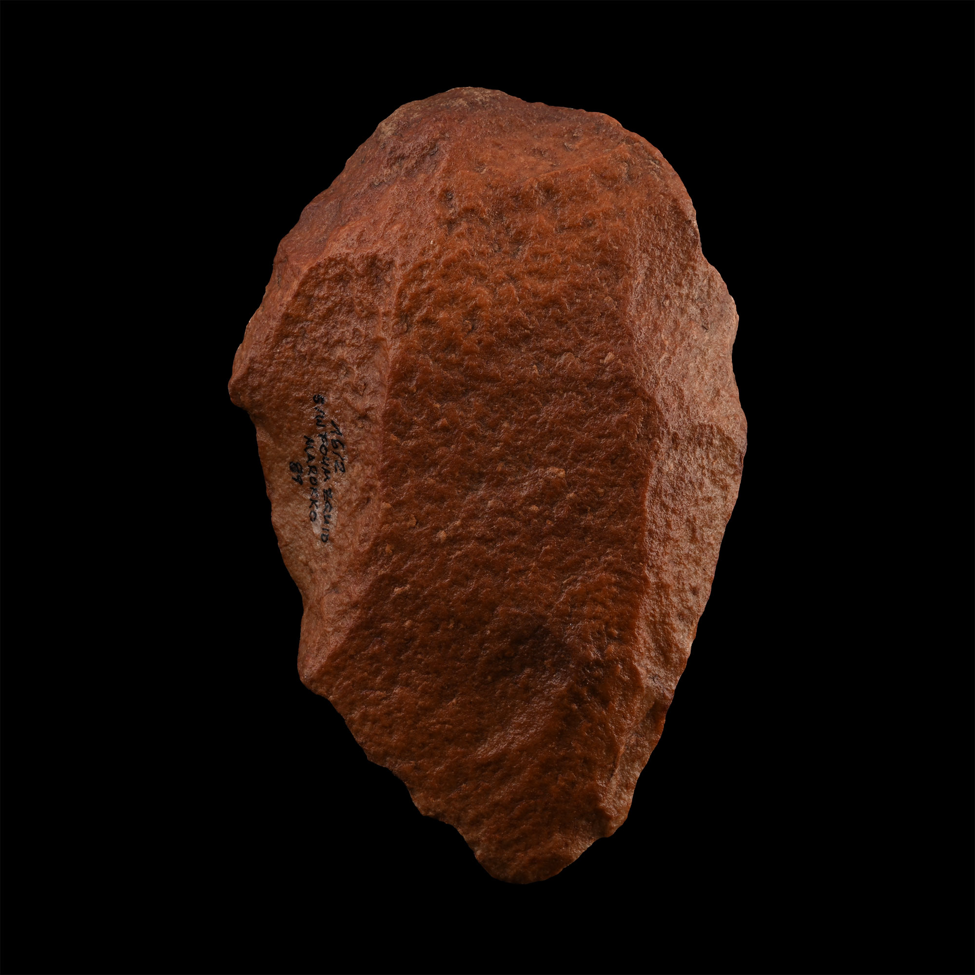 Large Stone Age Red Quatzite Acheulean Cordate Handaxe