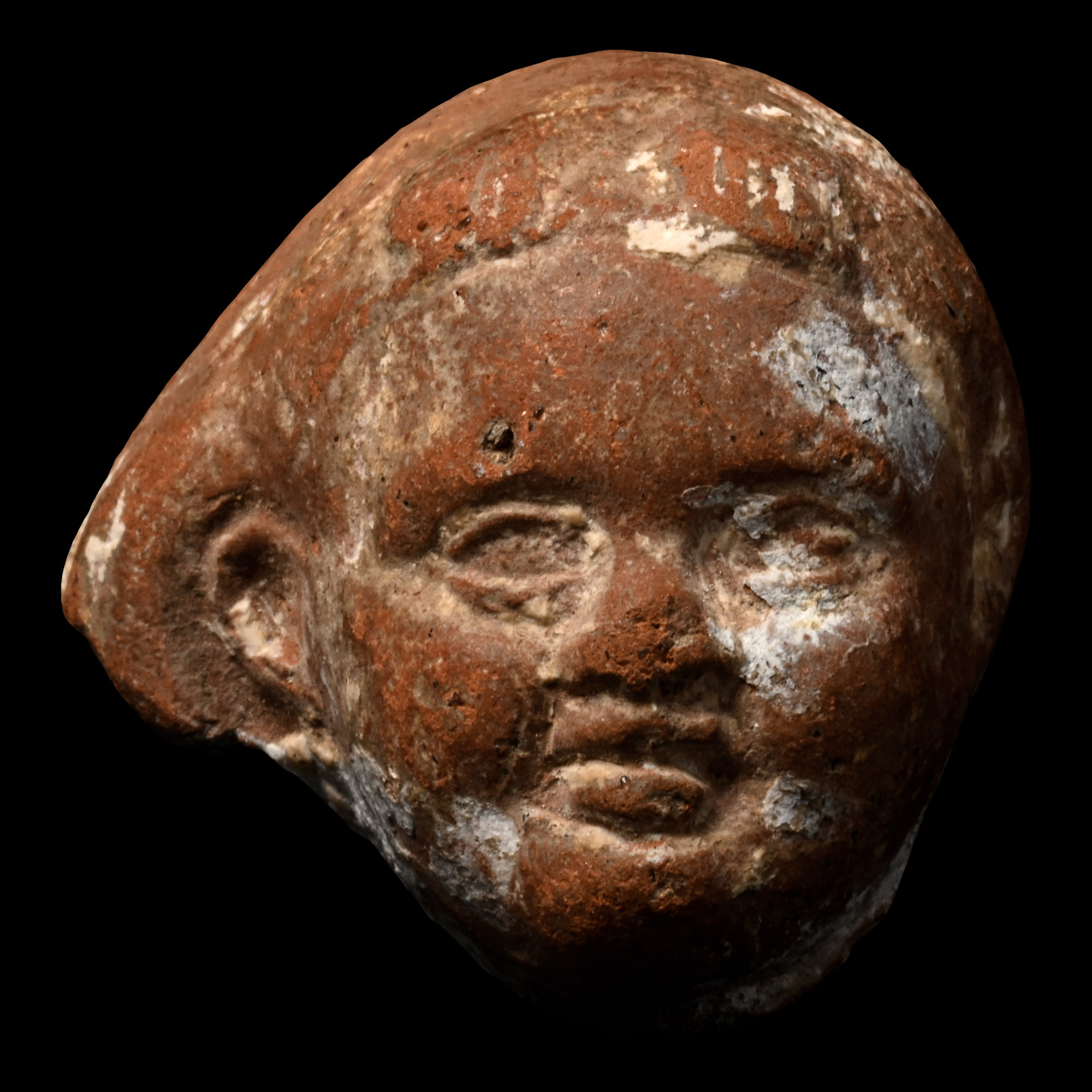Romano-Egyptian Terracotta Head of Harpocrates