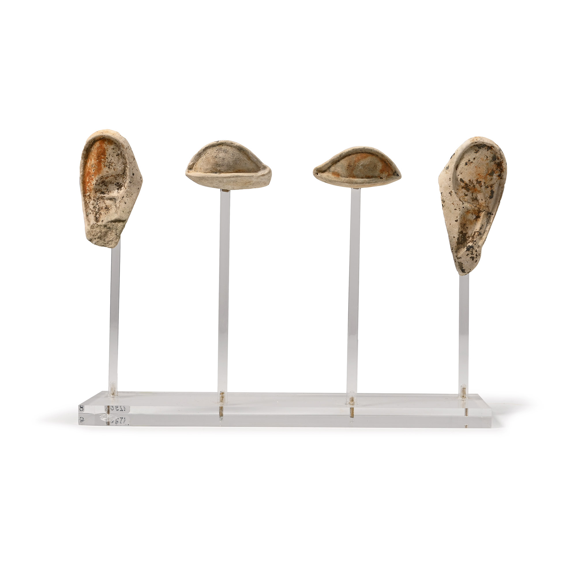Egyptian Limestone Pair of Eyes and Ears