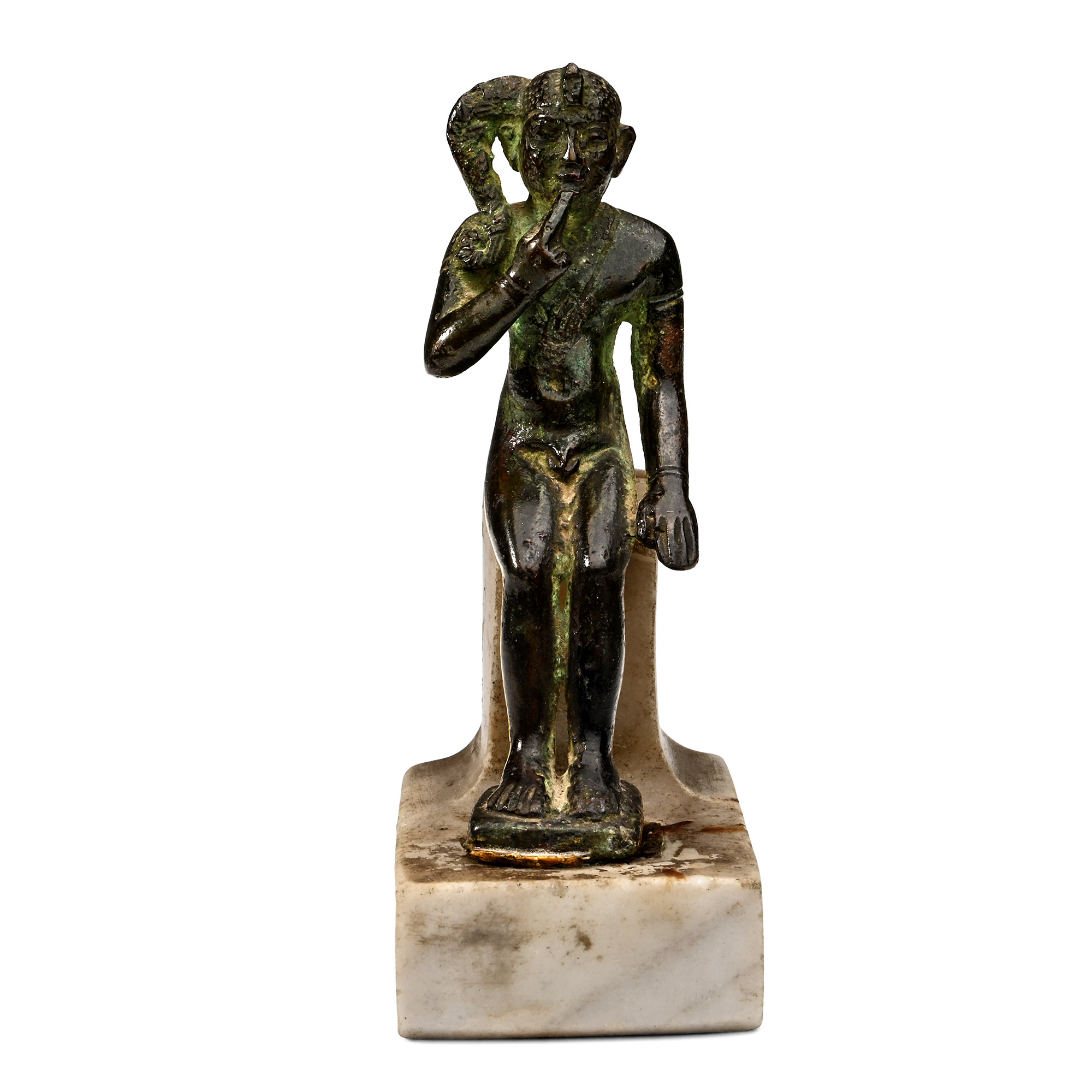 Egyptian Bronze Statuette of Harpocrates