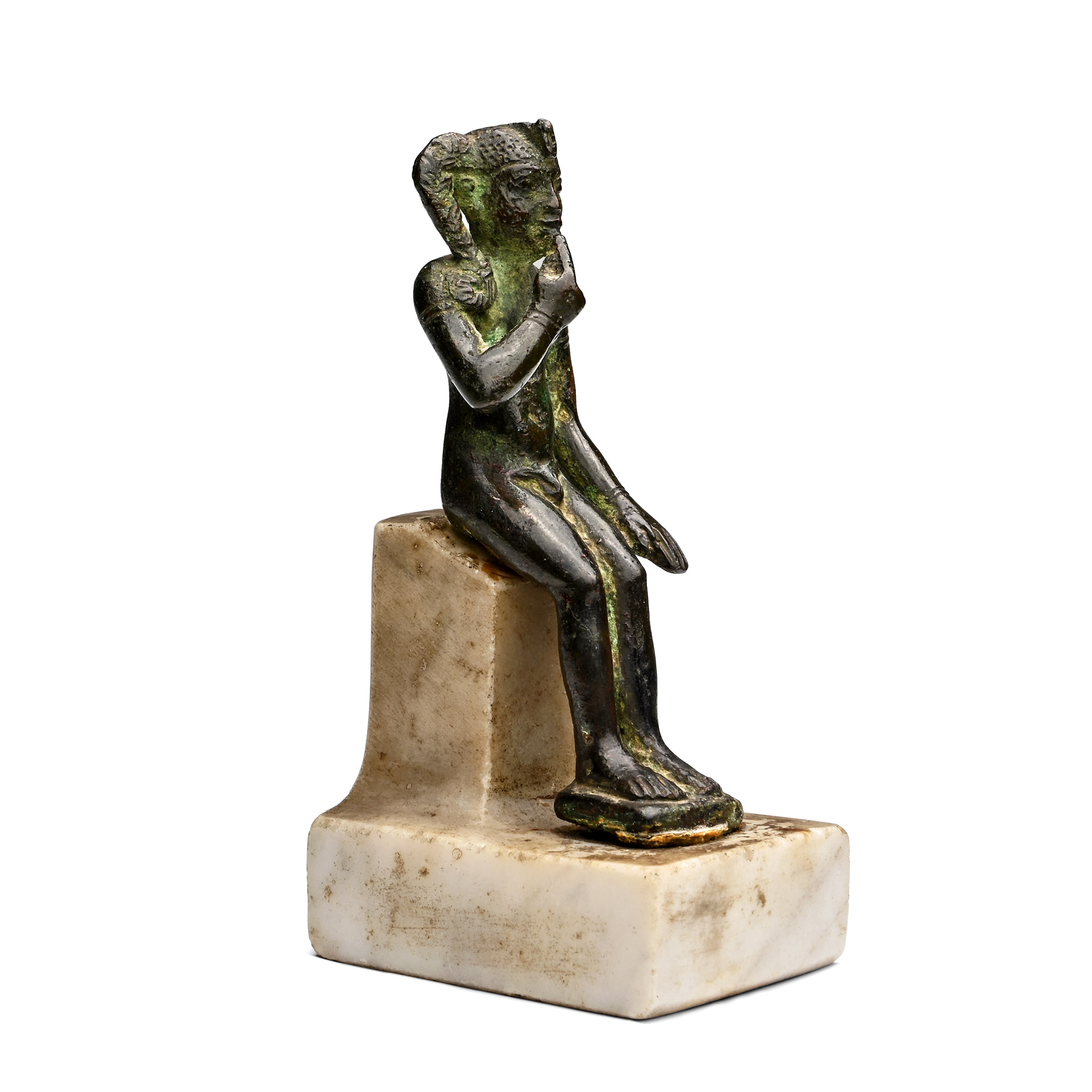 Egyptian Bronze Statuette of Harpocrates