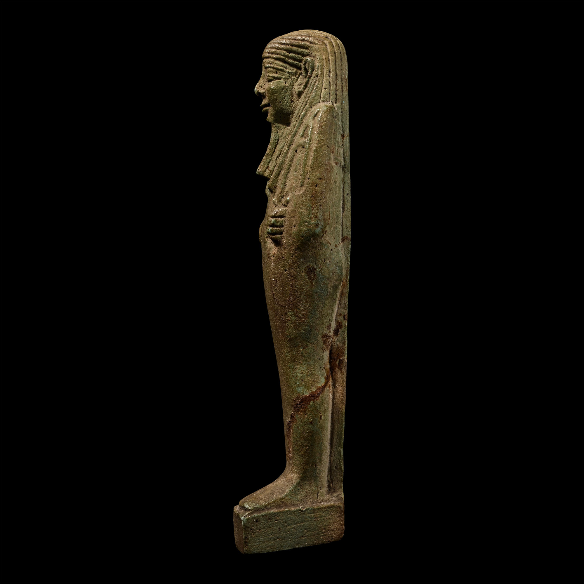 Egyptian Green Glazed Faience Shabti