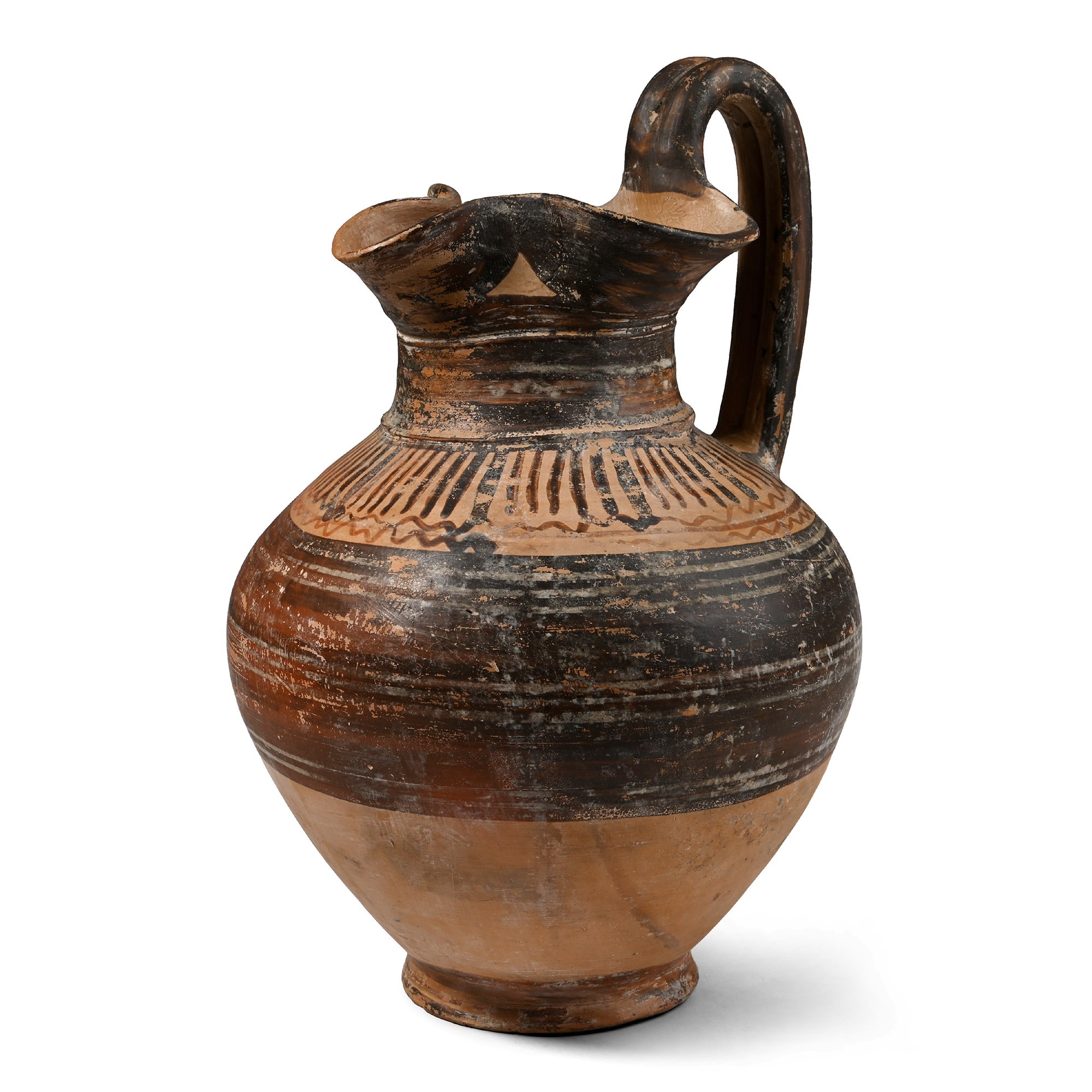 Etruscan Oinochoe with Tongue Frieze