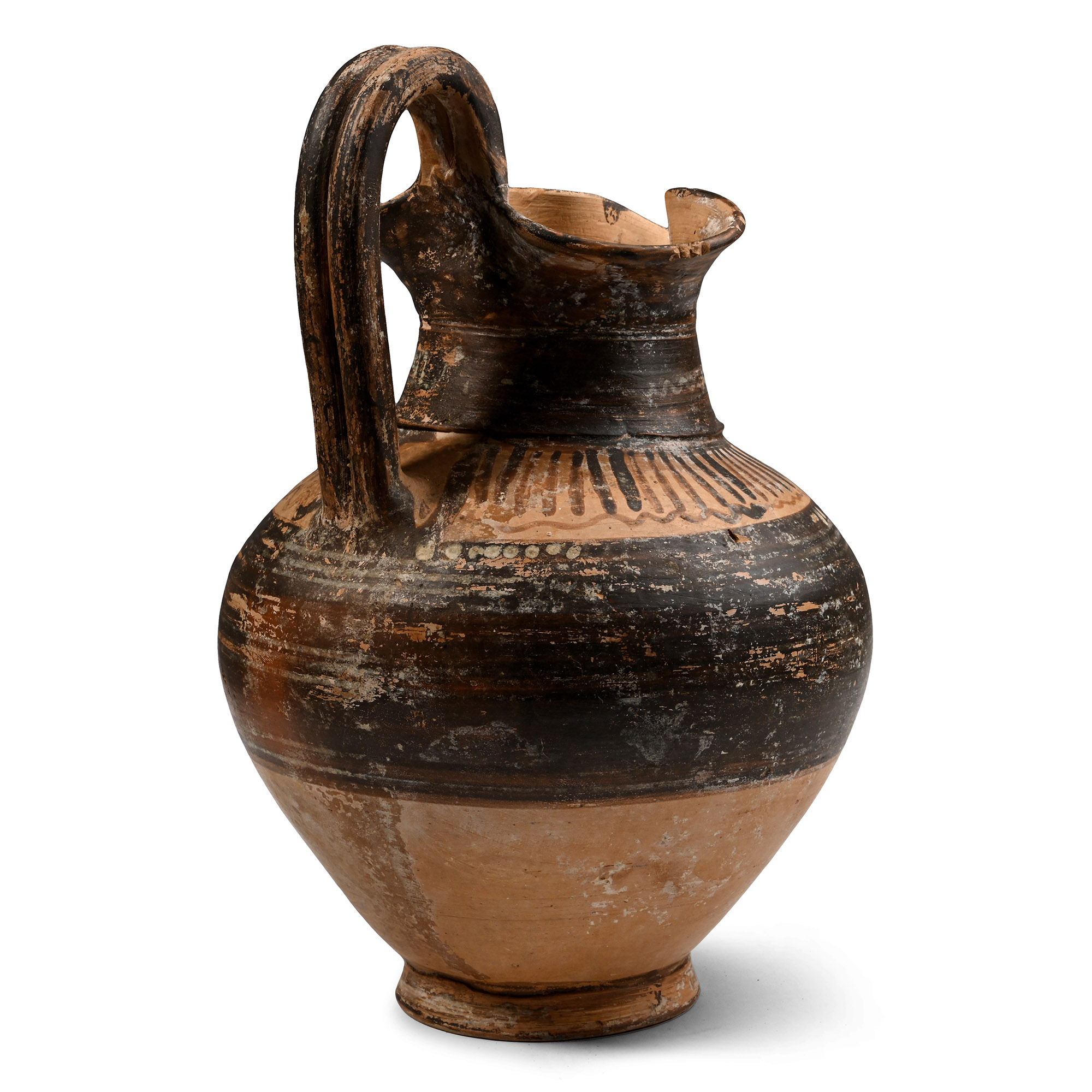 Etruscan Oinochoe with Tongue Frieze