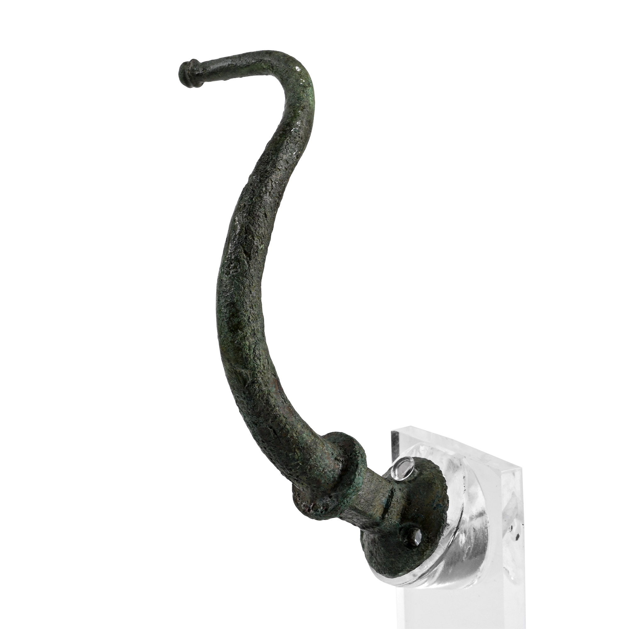 Iron Age Bronze Helmet Ornament in the Form of a Bull's Horn