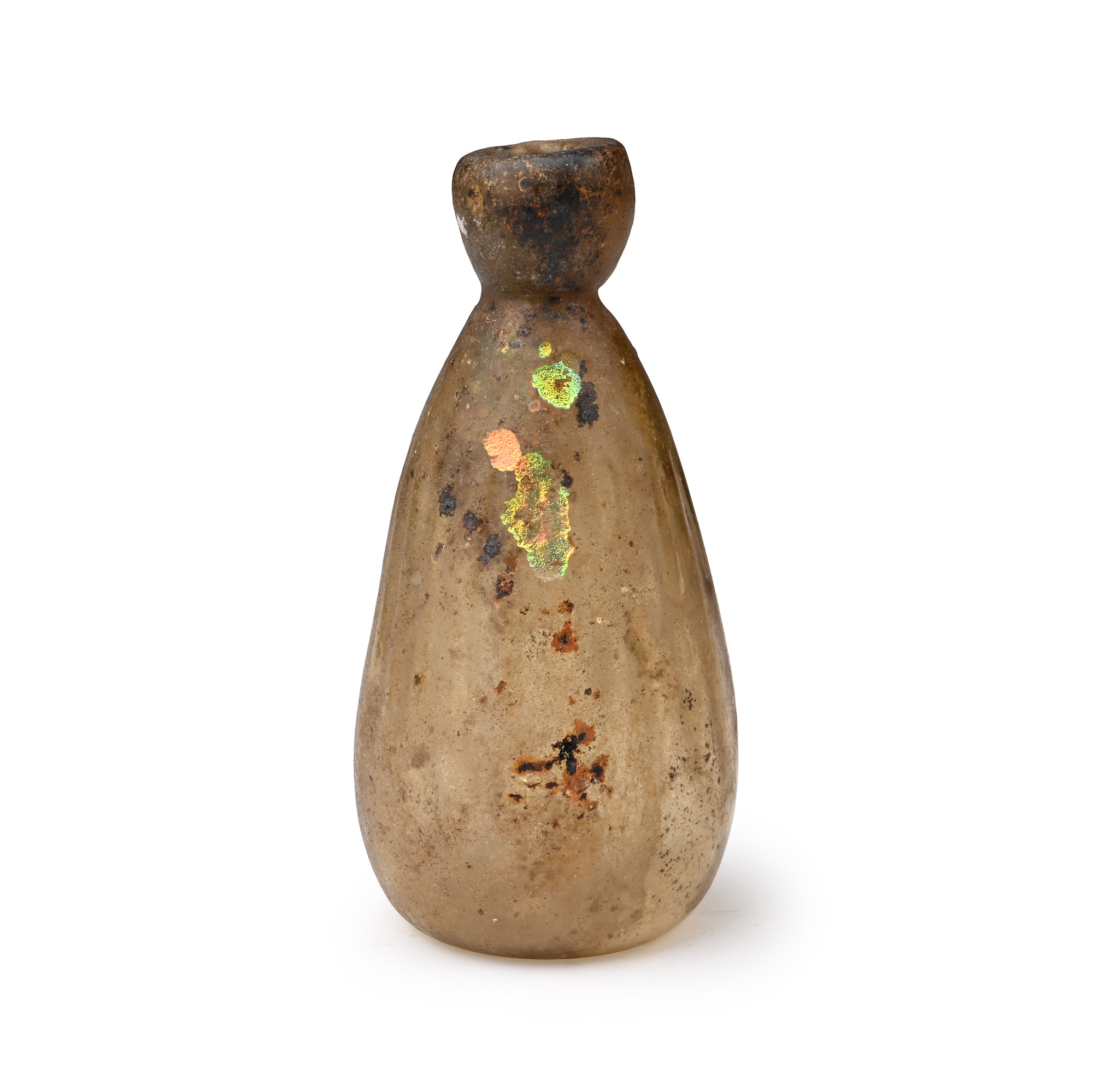 Western Asiatic Ribbed Glass Vessel