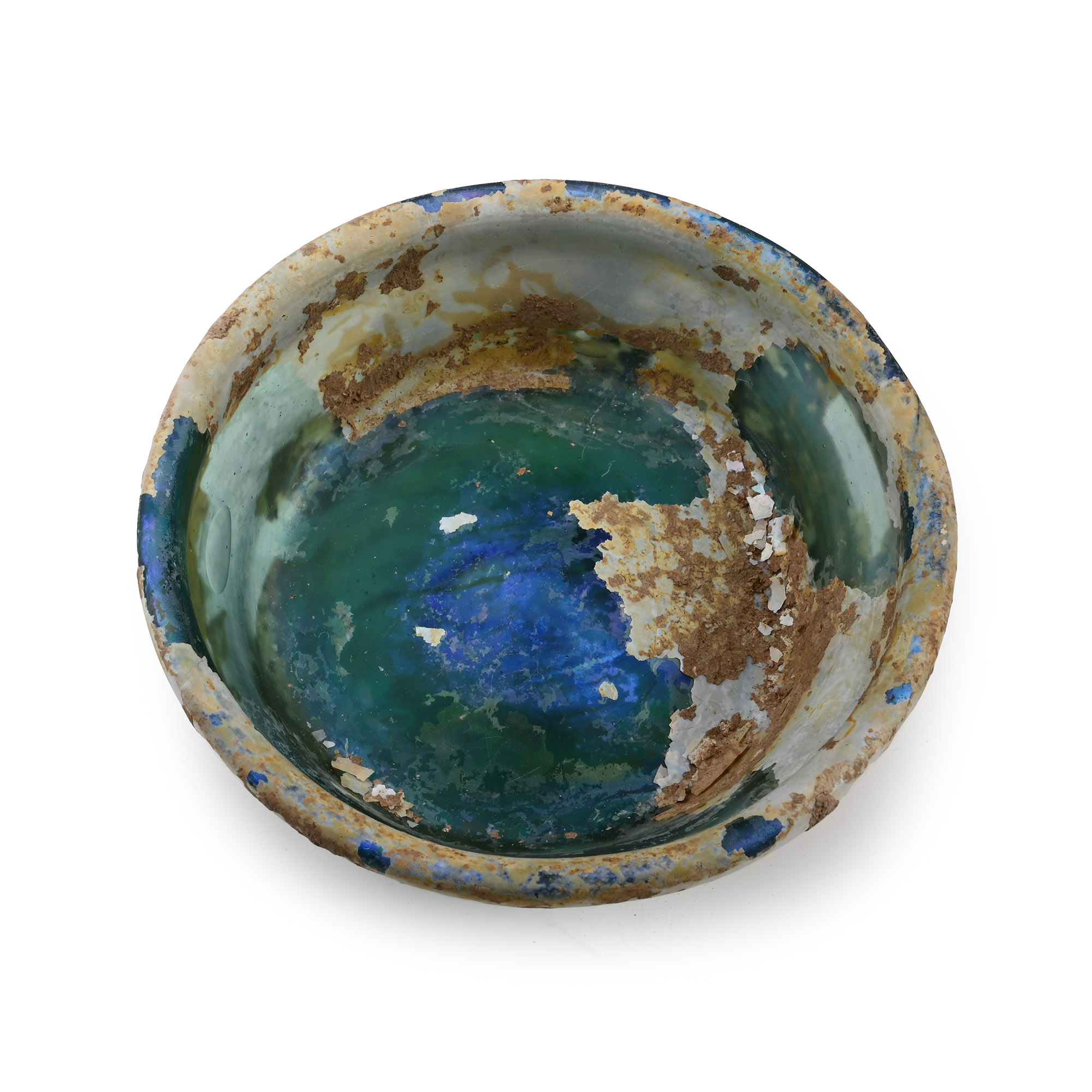 Roman Iridescent Blue Cosmetic Dish