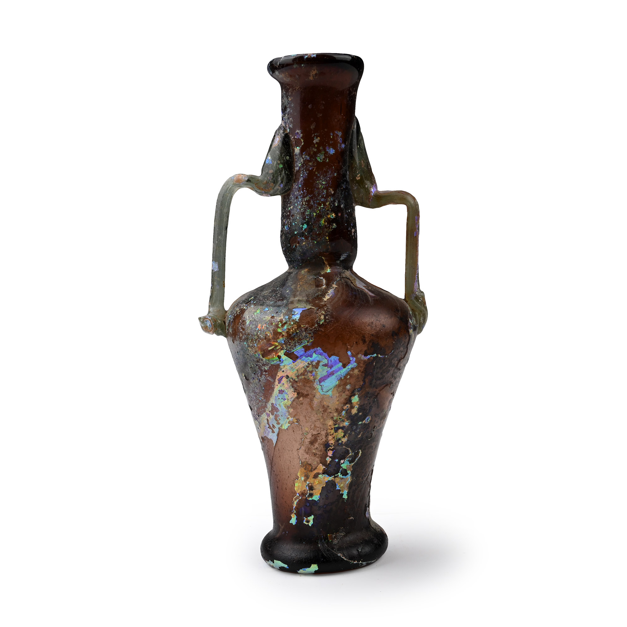 Roman Translucent Purple Glass Amphoriskos