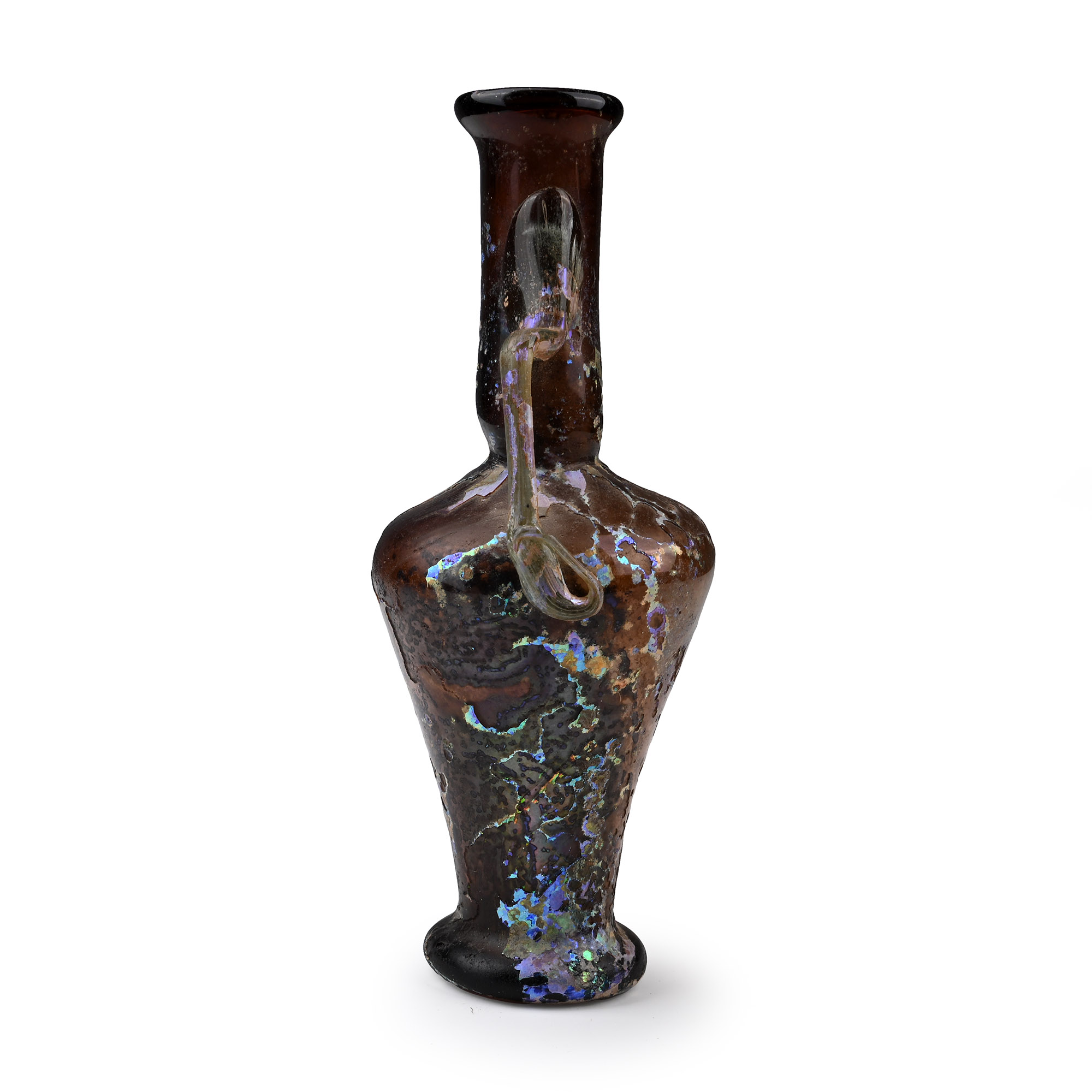 Roman Translucent Purple Glass Amphoriskos