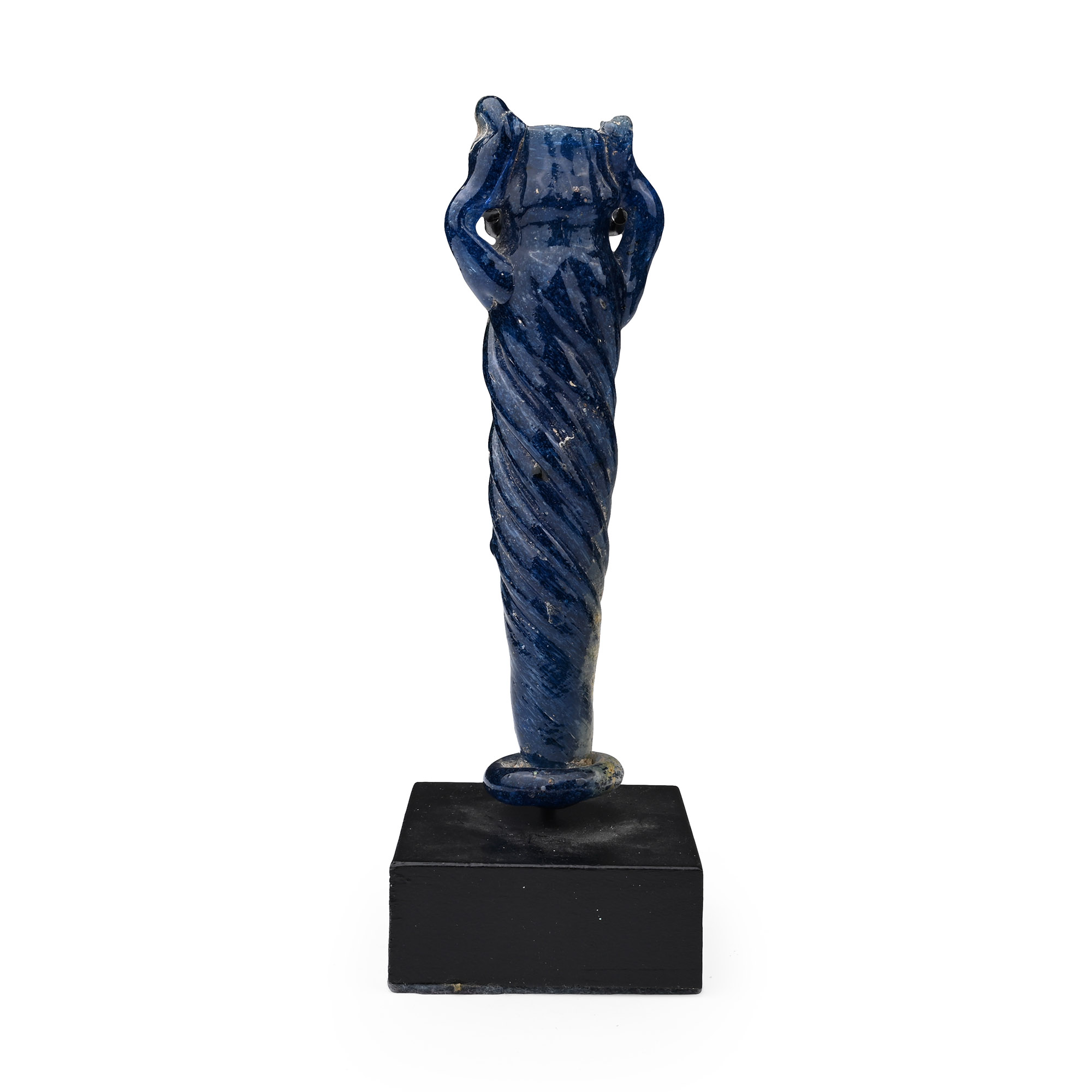 Late Roman Cobalt Blue Rod-Formed Glass Cosmetic Tube