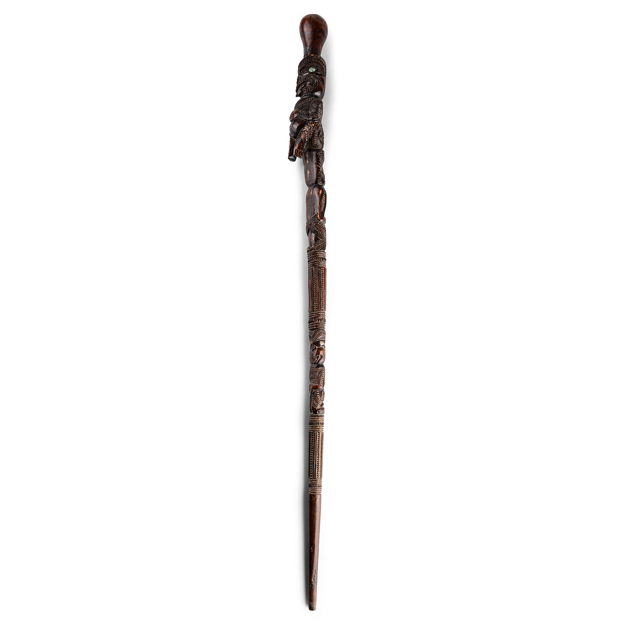 Oceanic Wooden Maori Walking Stick Tokotoko