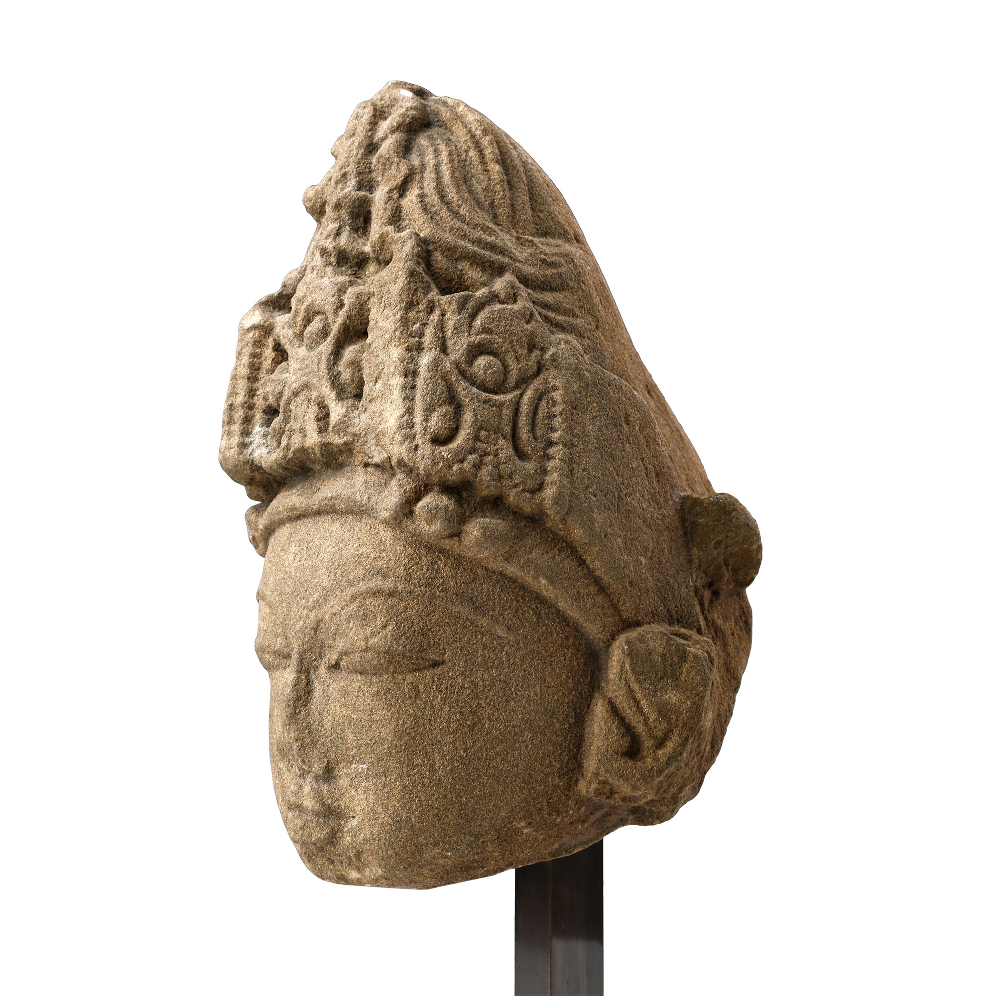 South East Asian Sandstone Head of Vishnu