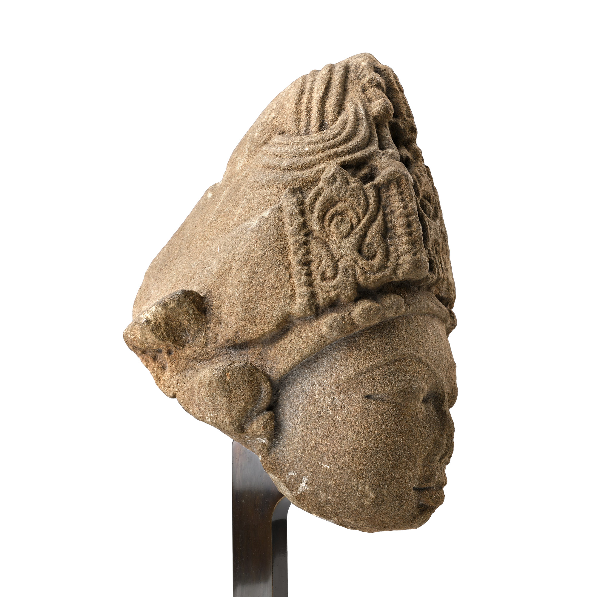 South East Asian Sandstone Head of Vishnu