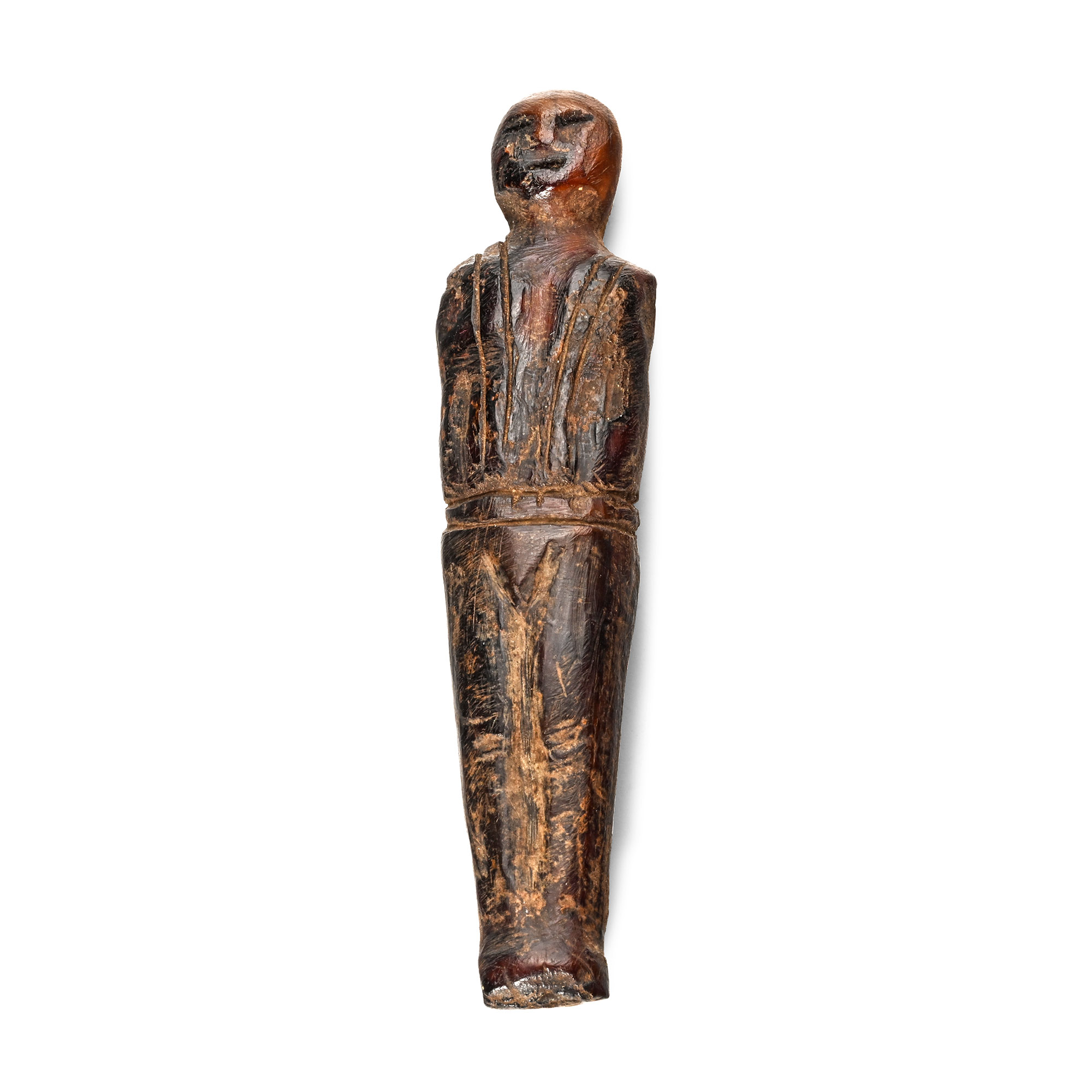 Native North American Carved Fossilized Walrus Bone Figure