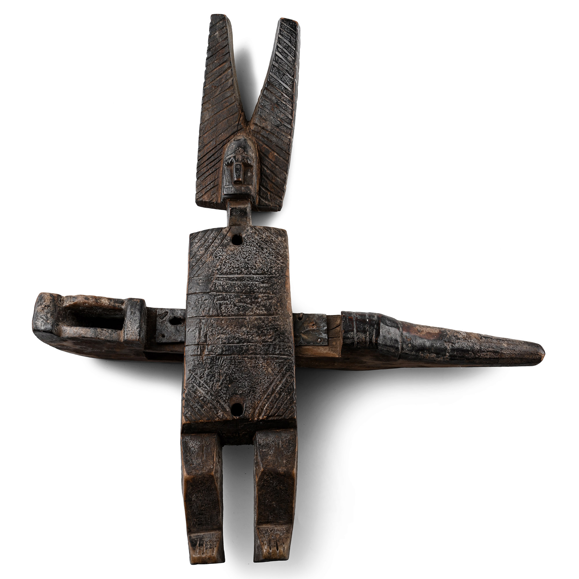 African Wooden Mali Dragon Lock