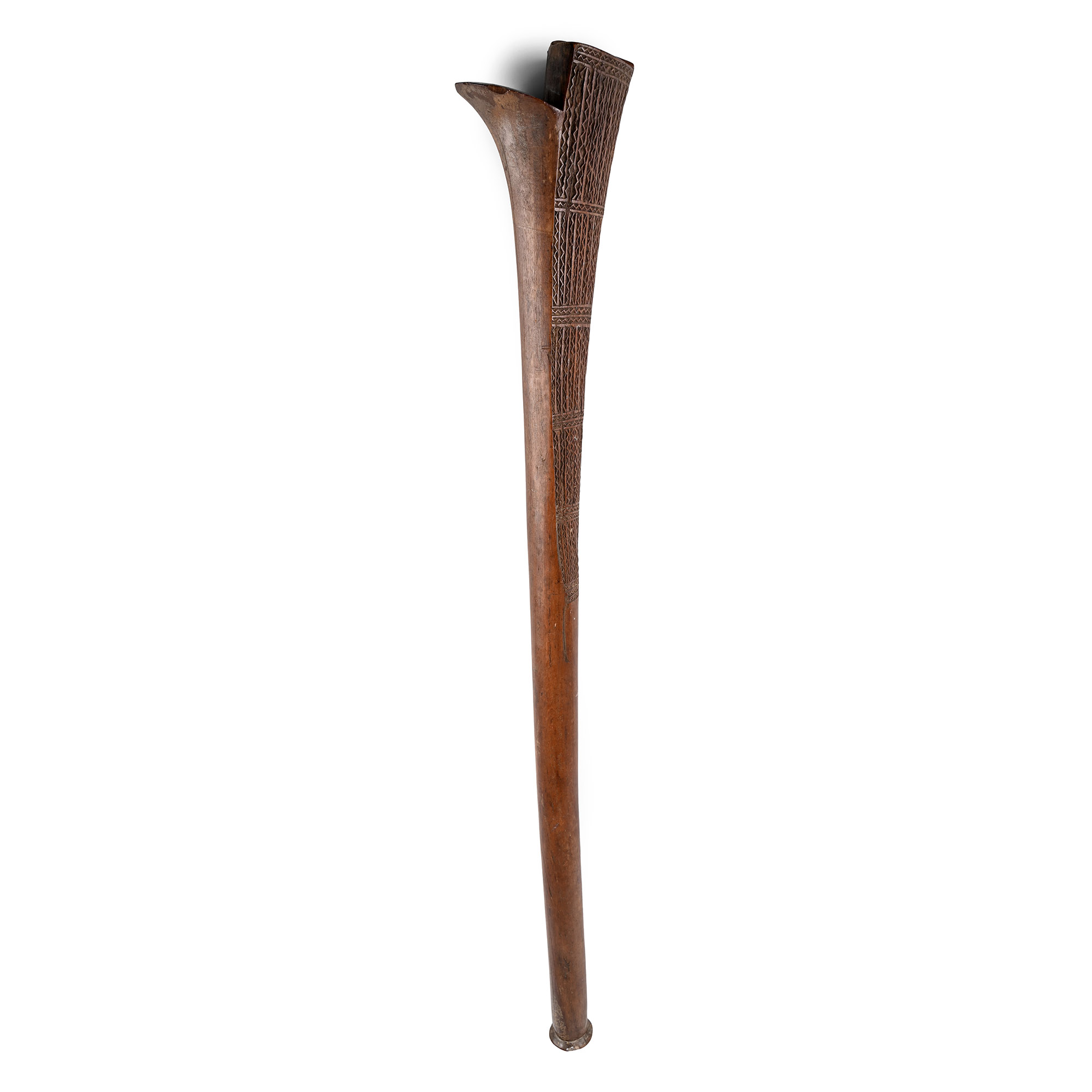 Oceanic Honey-Coloured Wooden 'Gunstock' Sali War Club