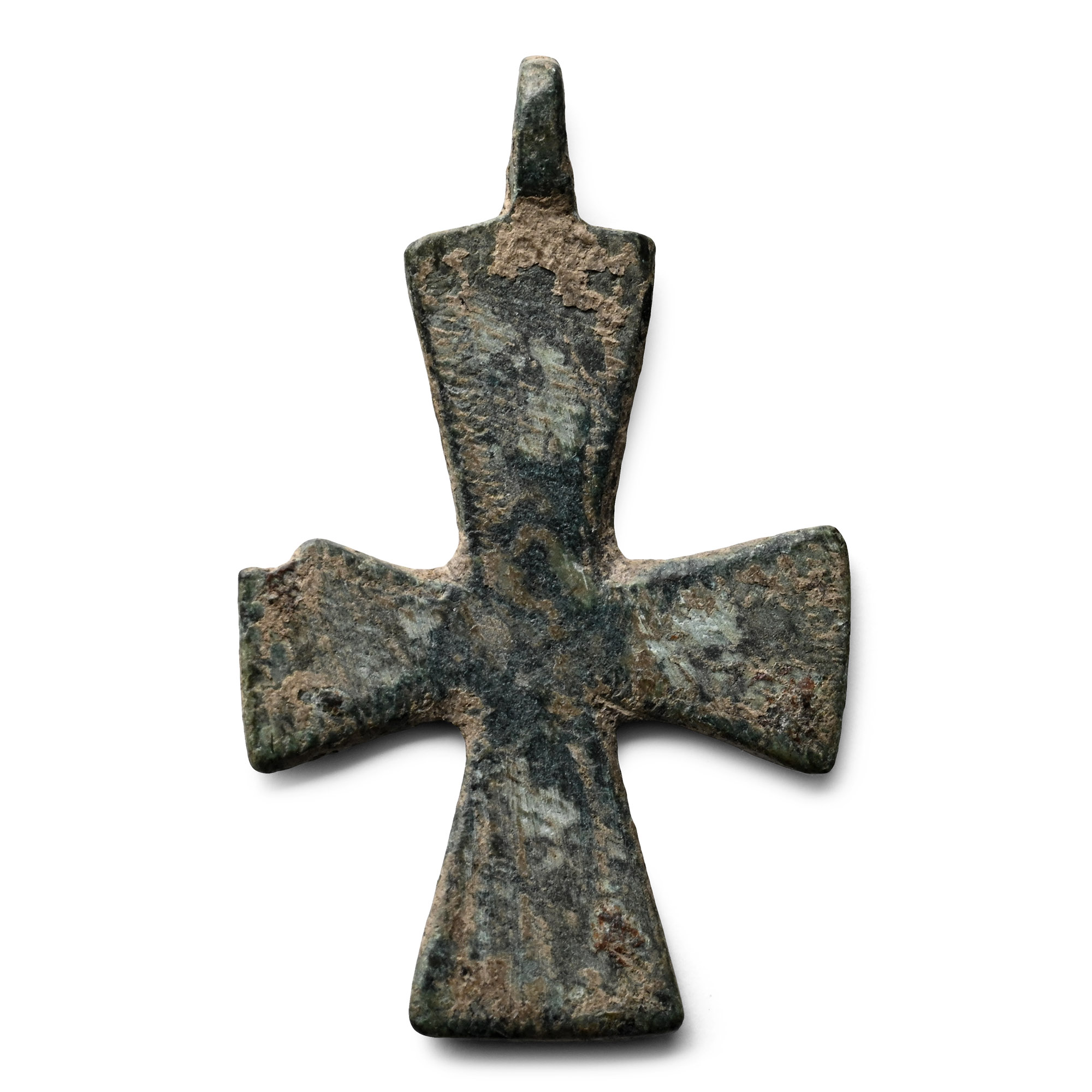 Byzantine Bronze Cross Pendant