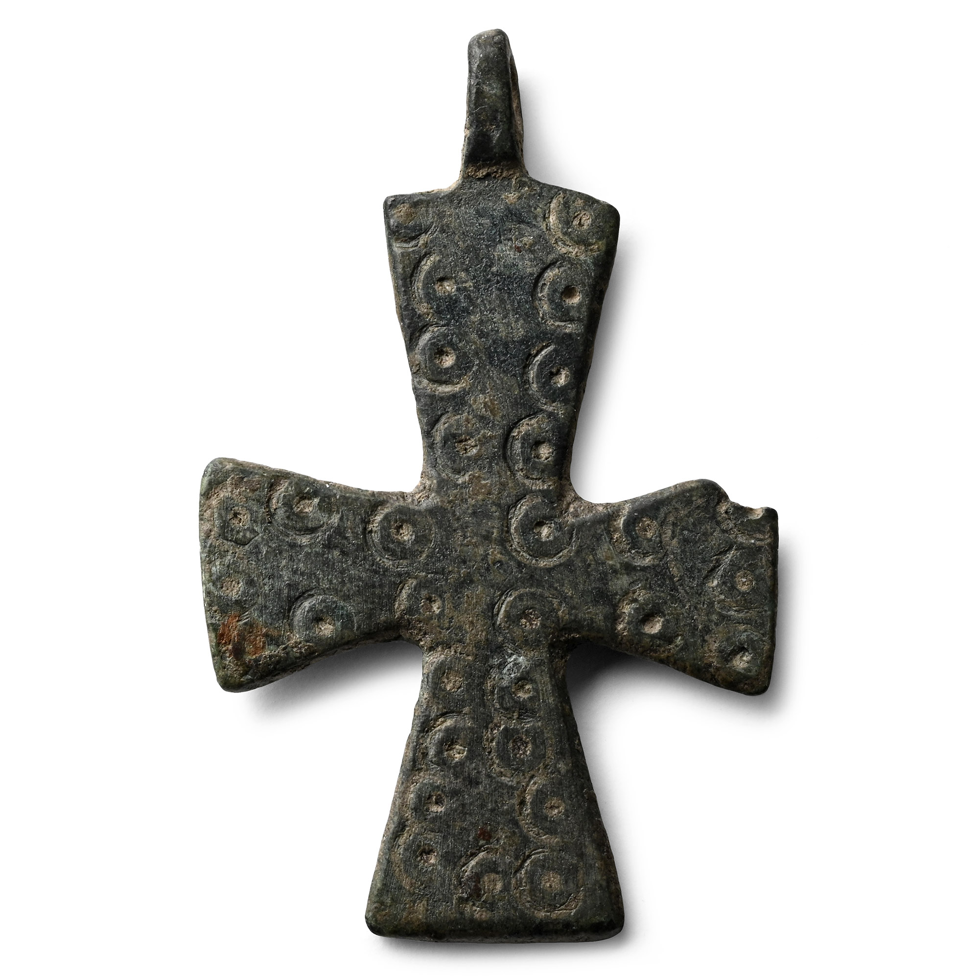 Byzantine Bronze Cross Pendant