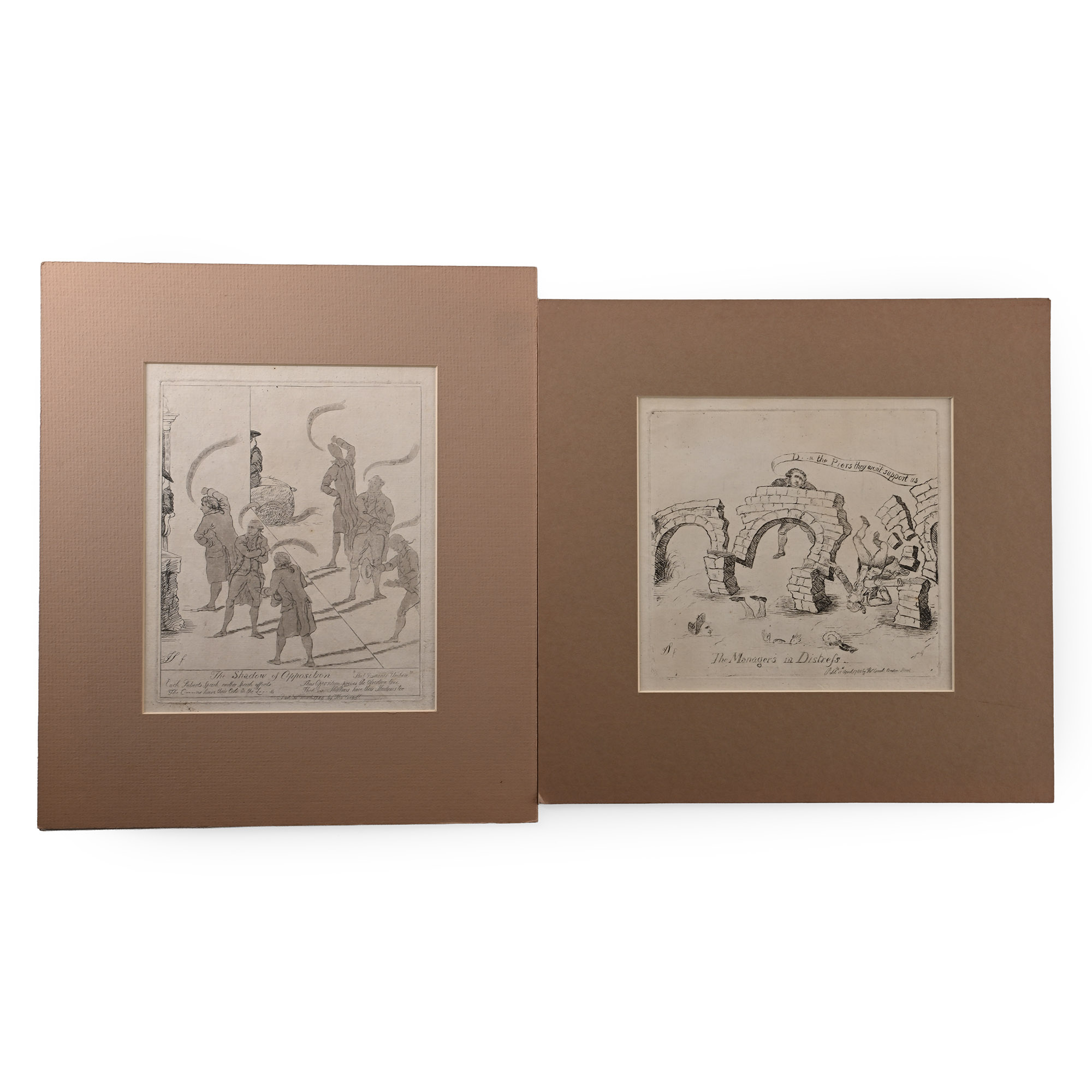 Two Georgian Political Caricatures by James Sayers