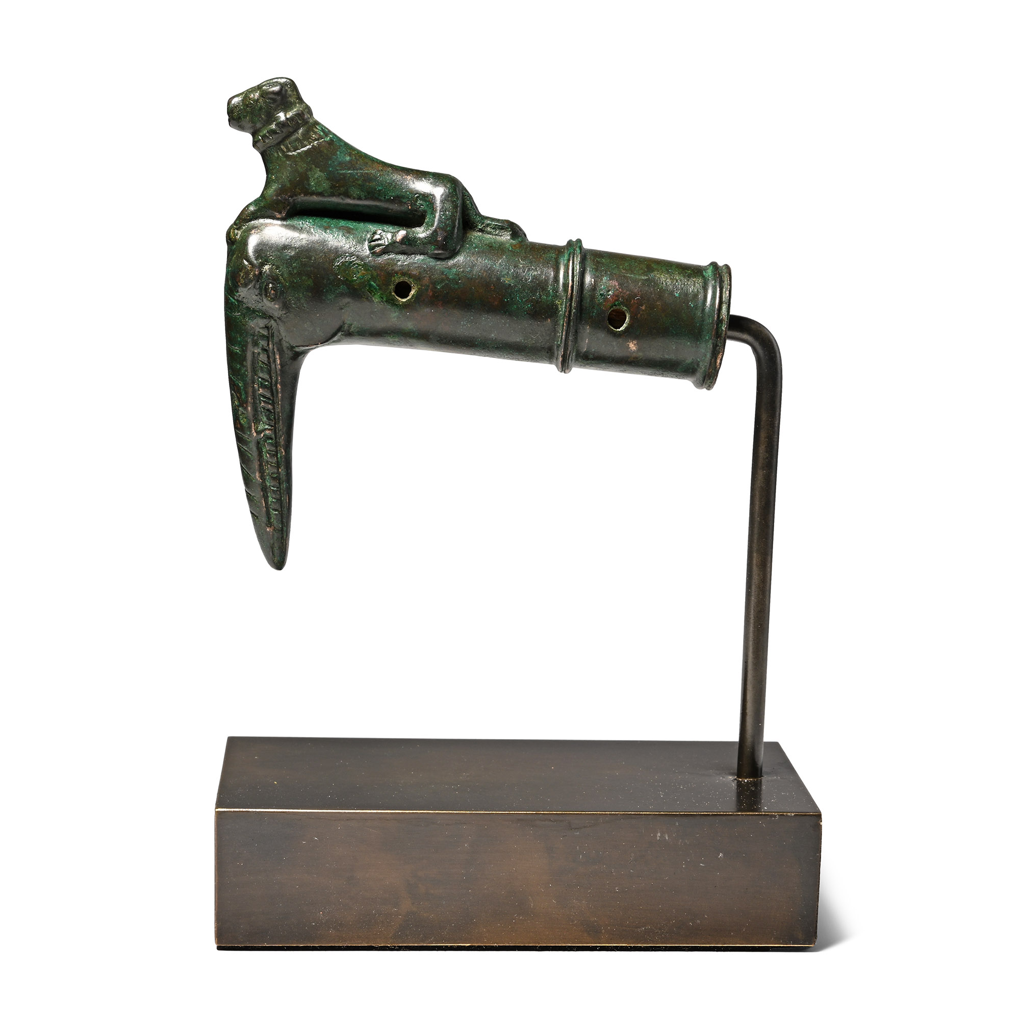 Luristan Bronze Pickaxe with Crouching Dog
