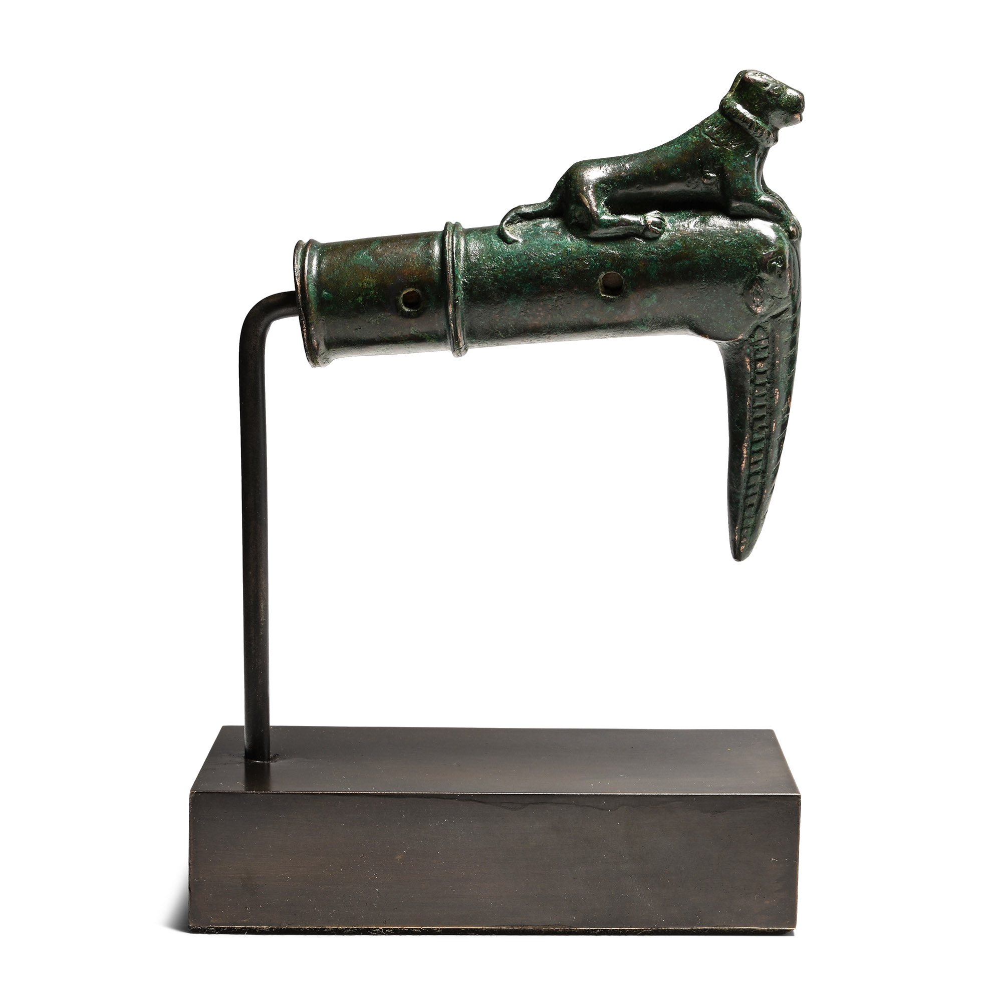 Luristan Bronze Pickaxe with Crouching Dog