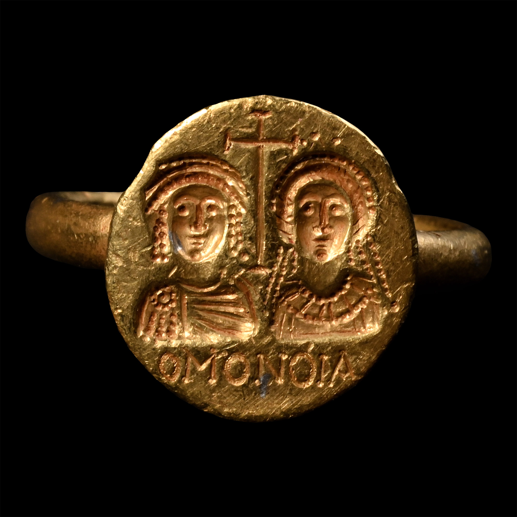 Byzantine Gold Marriage Ring with Inscription