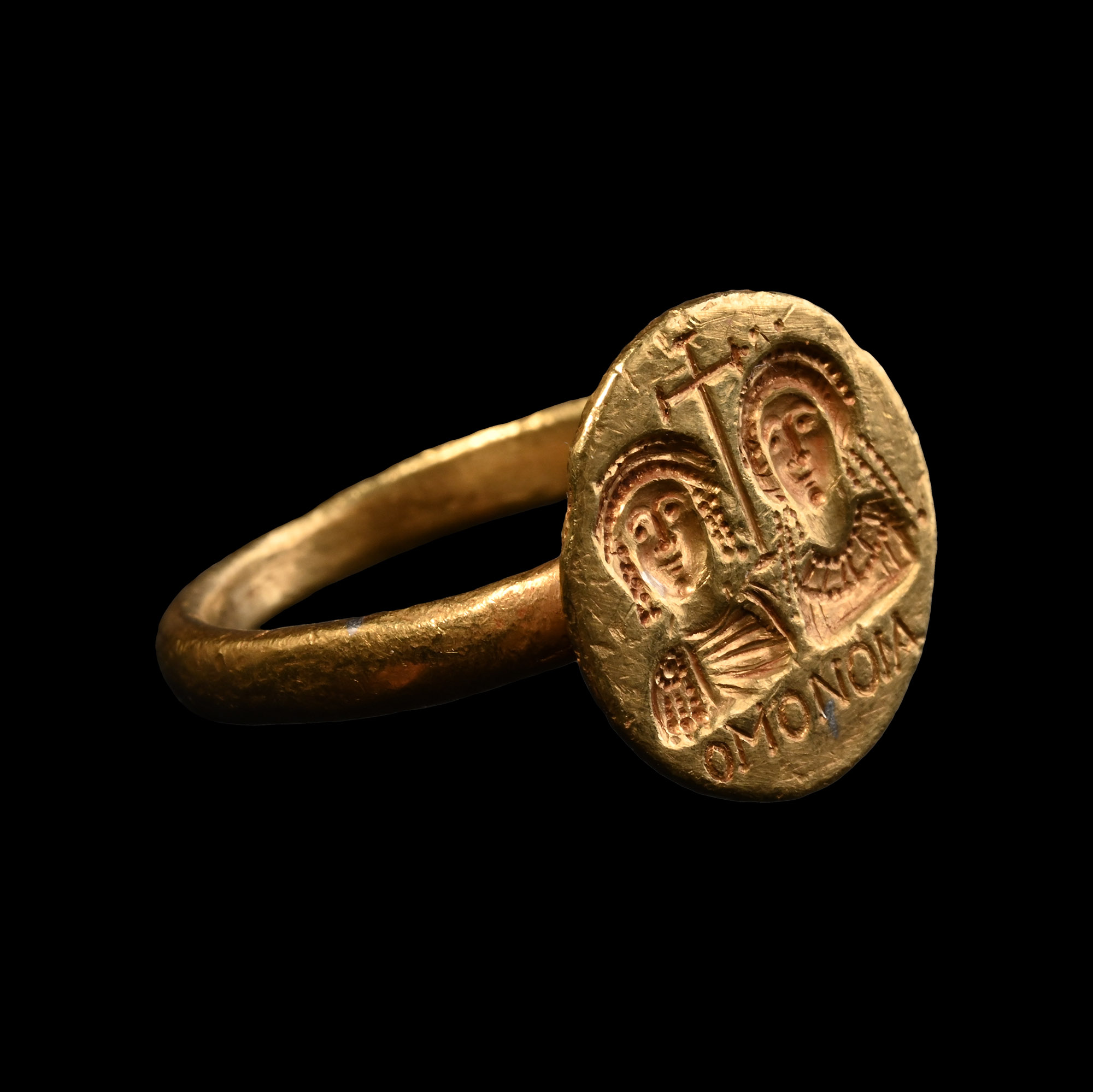 Byzantine Gold Marriage Ring with Inscription