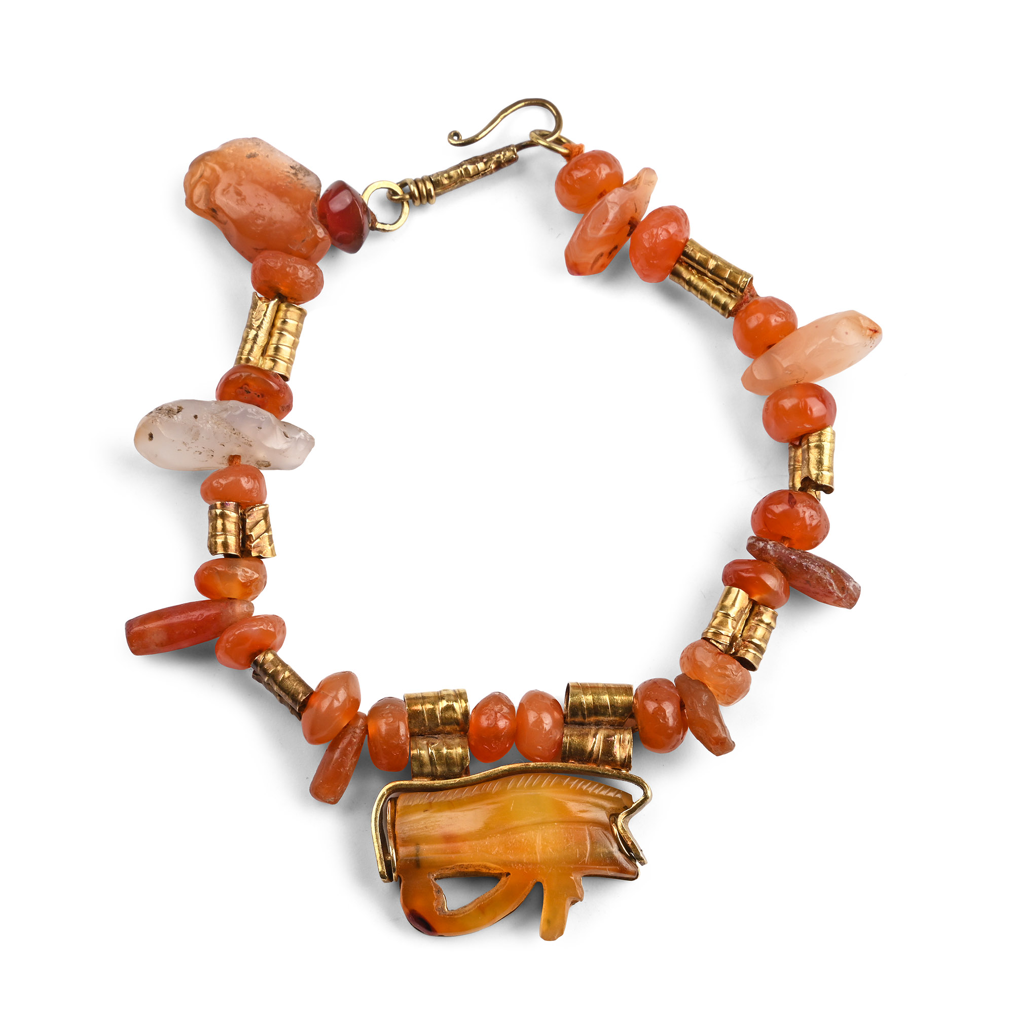 Egyptian Hardstone Eye of Horus Amulet Bracelet