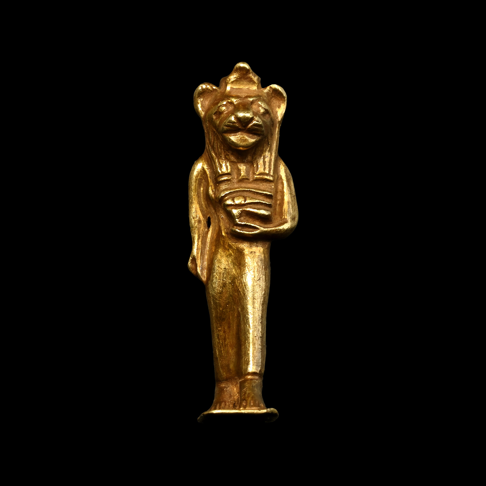 Egyptian Gold Sekhmet Statuette