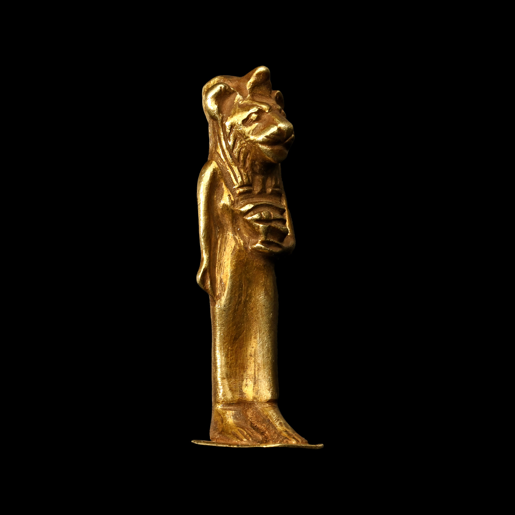 Egyptian Gold Sekhmet Statuette