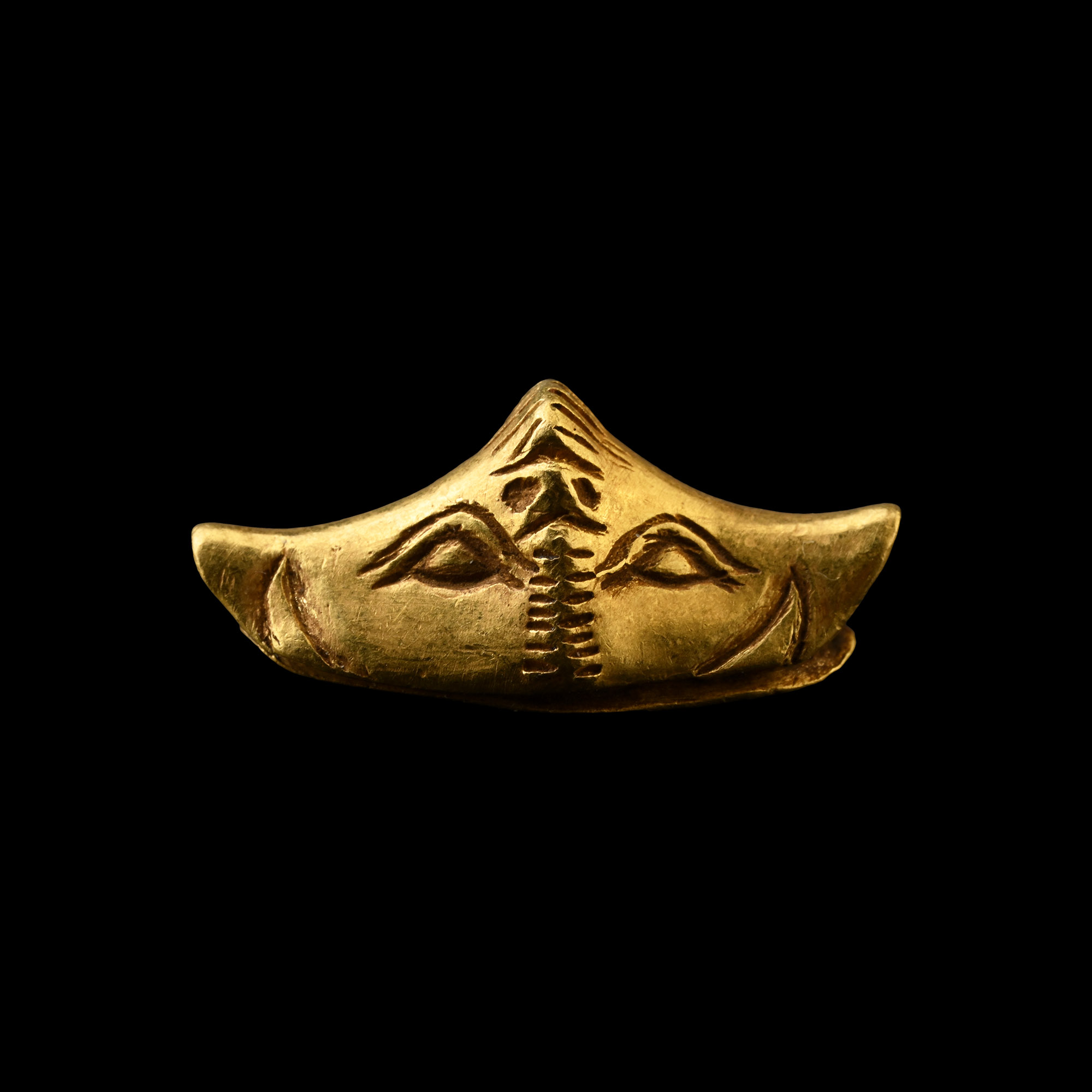 Greek Gold Double Boar Seal with Inscription