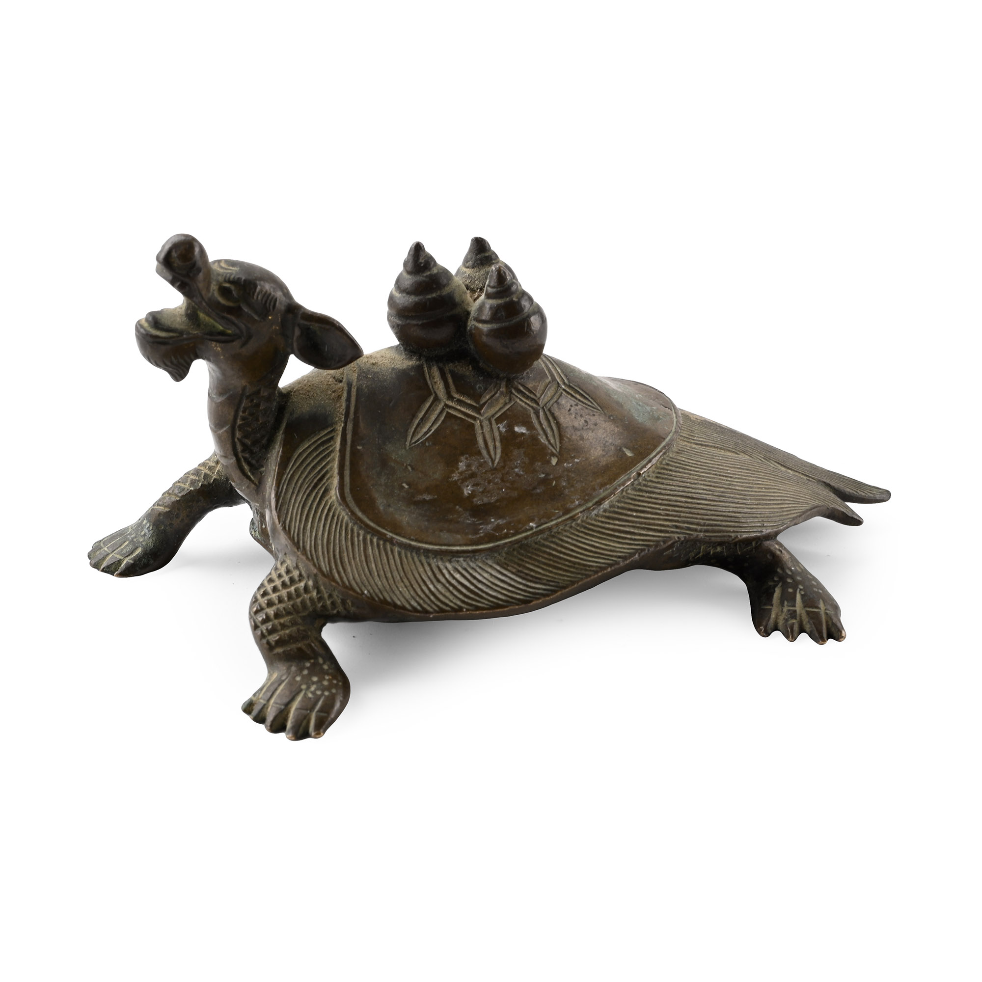 Vintage Bronze Chinese Style Dragon-Turtle