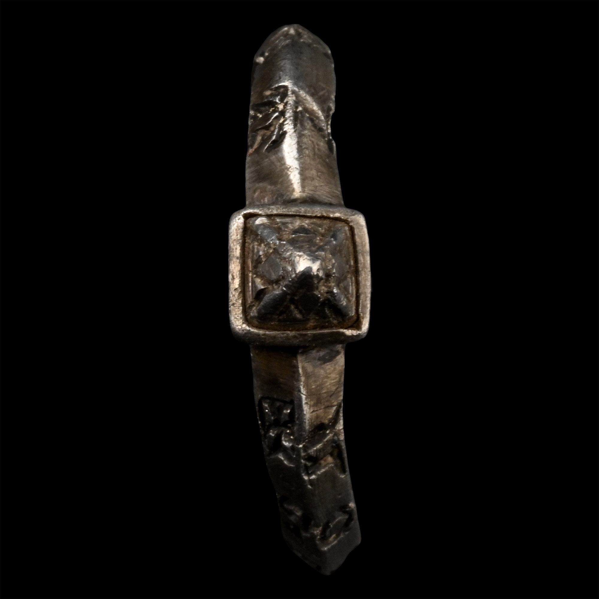 Medieval Amuletic Silver Ring with the Names of the Magi