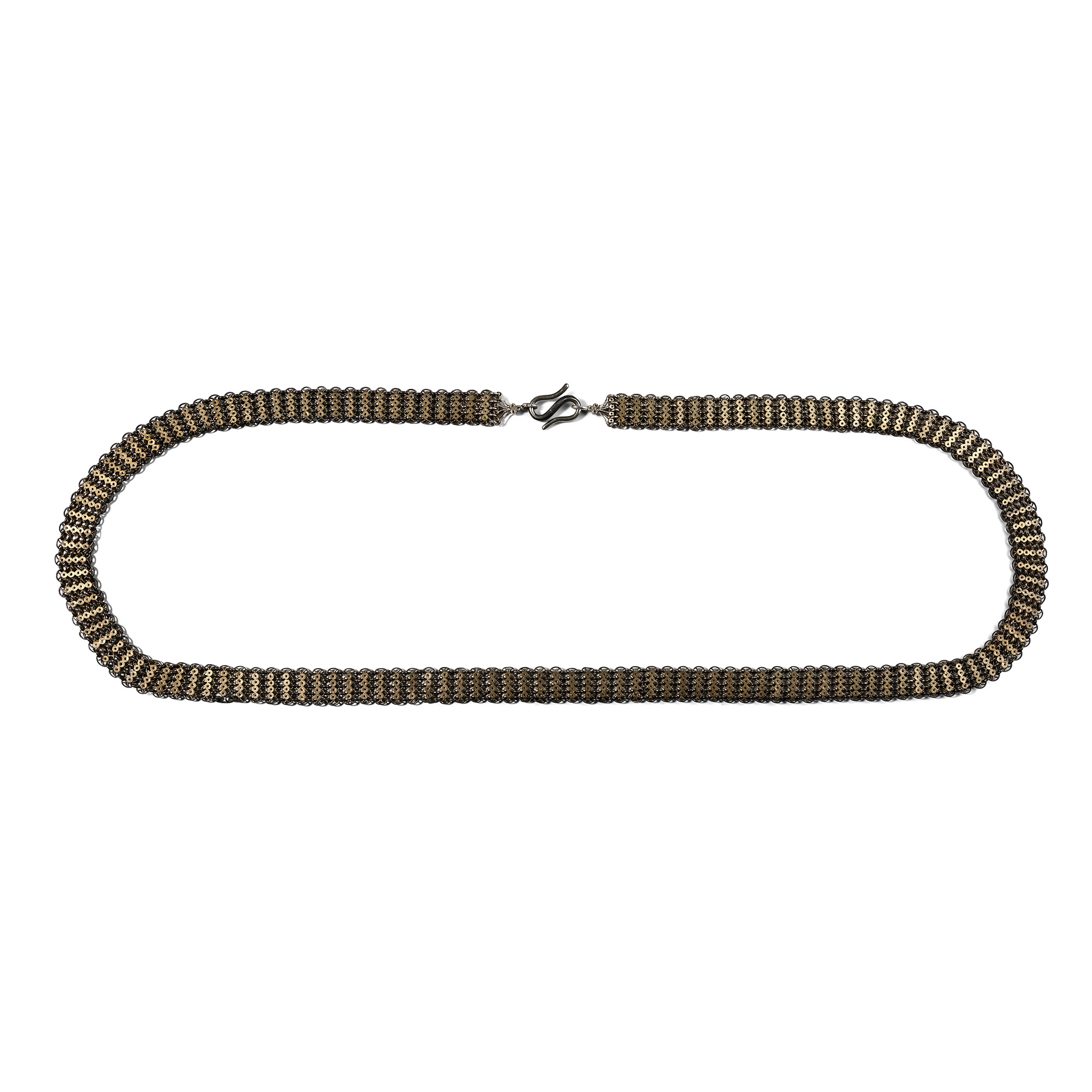 Long Russian Silver-Gilt Filigree Chain