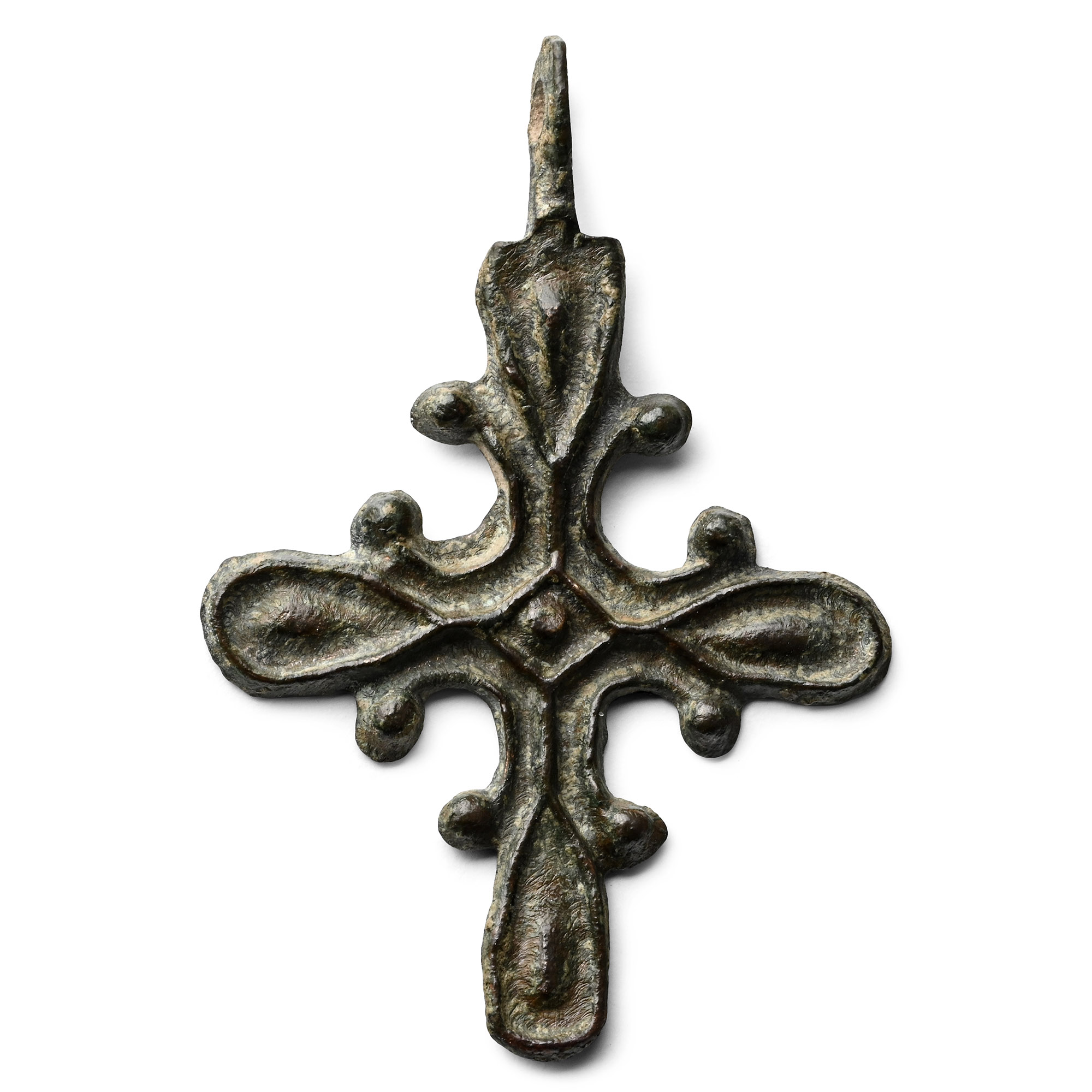 Byzantine Bronze Cross Pendant