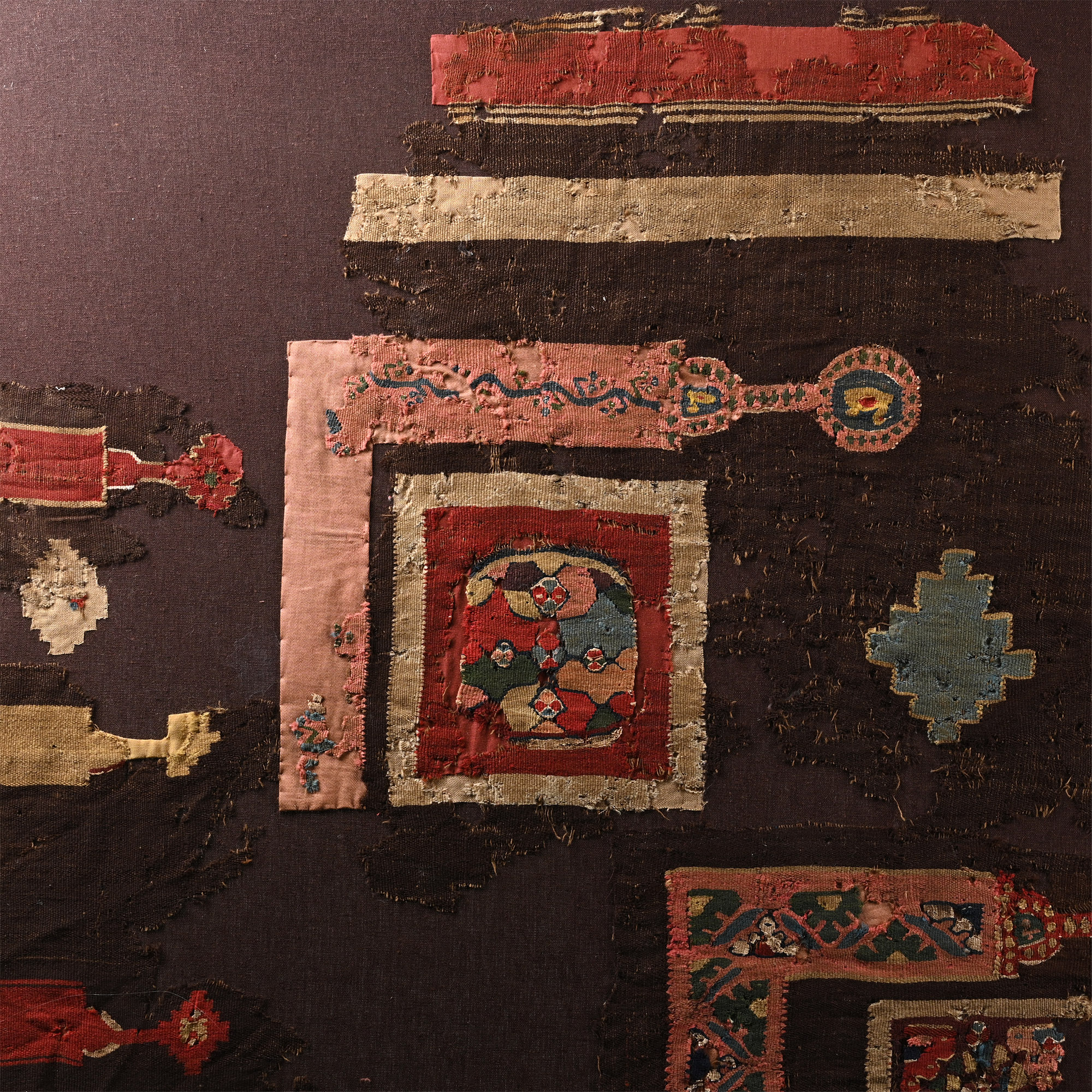 Very Large Egyptian Coptic Composition of Textile Tunic Fragments