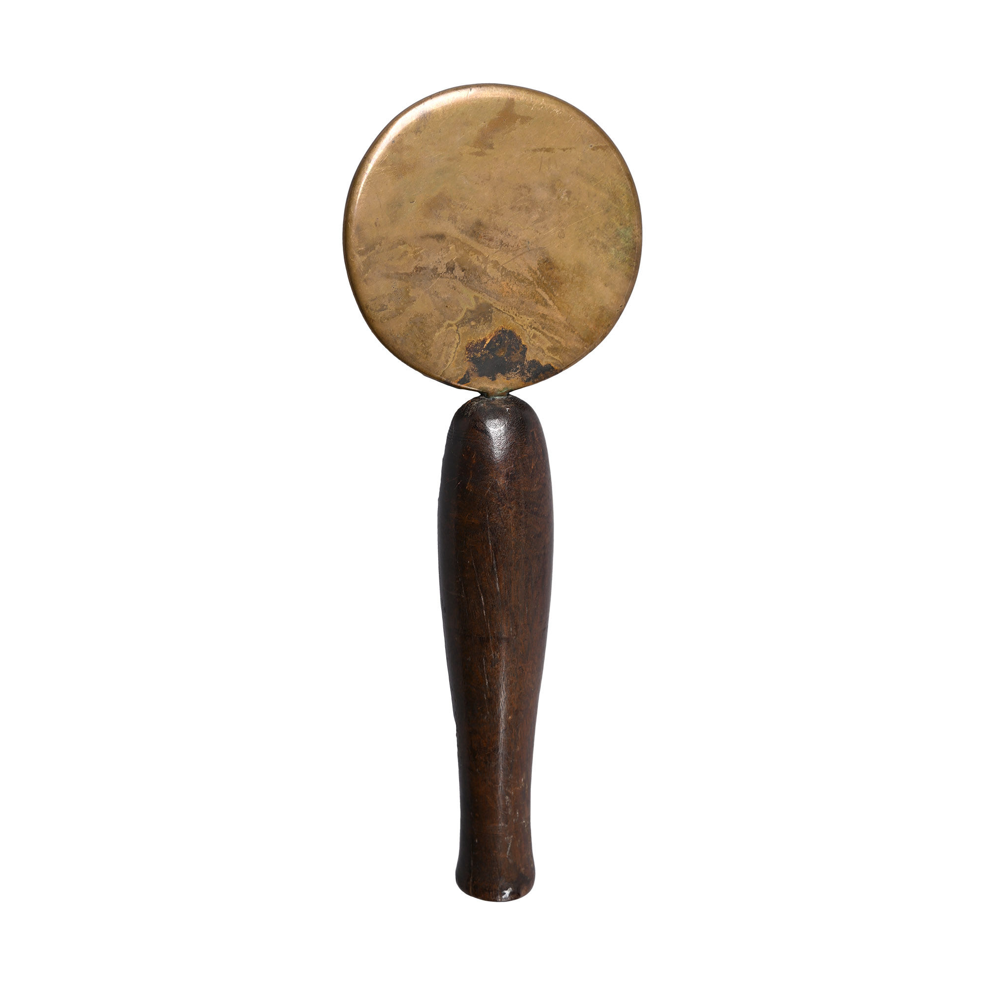 Egyptian Bronze Mirror with Wooden Handle