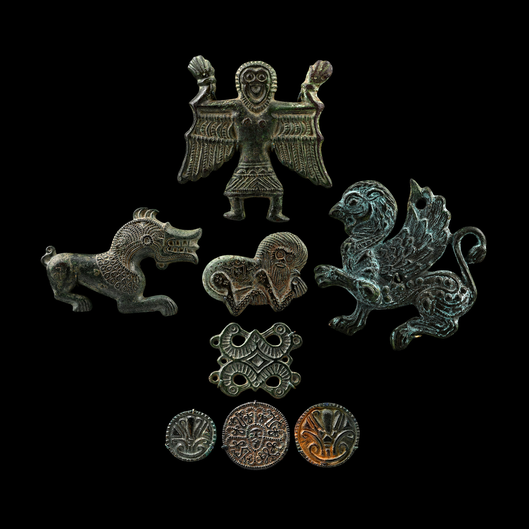 Migration Period Bronze Animal Mounts