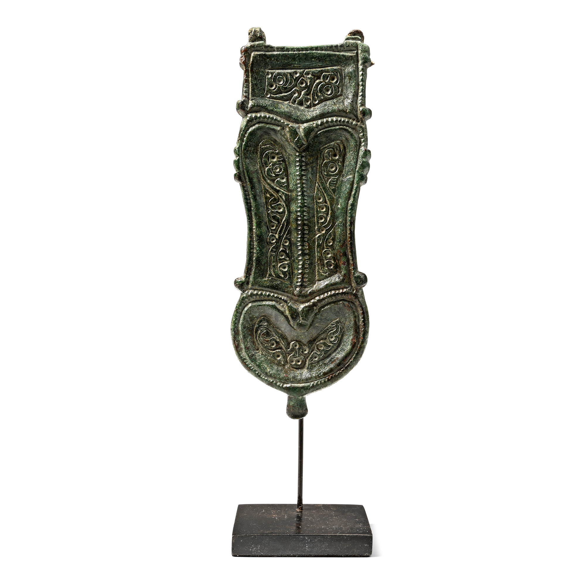 Visigothic Bronze Lyre-Shaped Buckle Plate