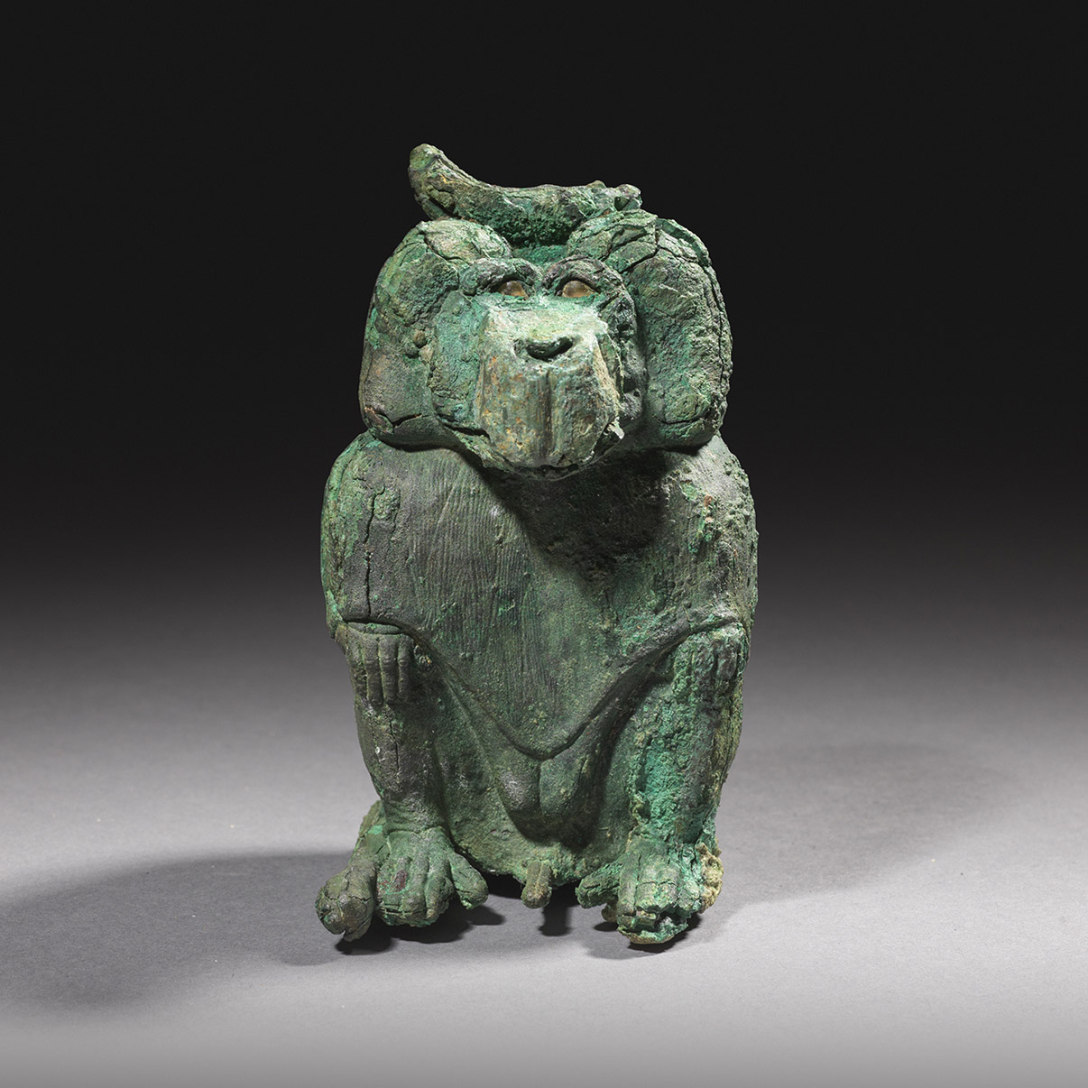 Large Egyptian Bronze Figure of Thoth
