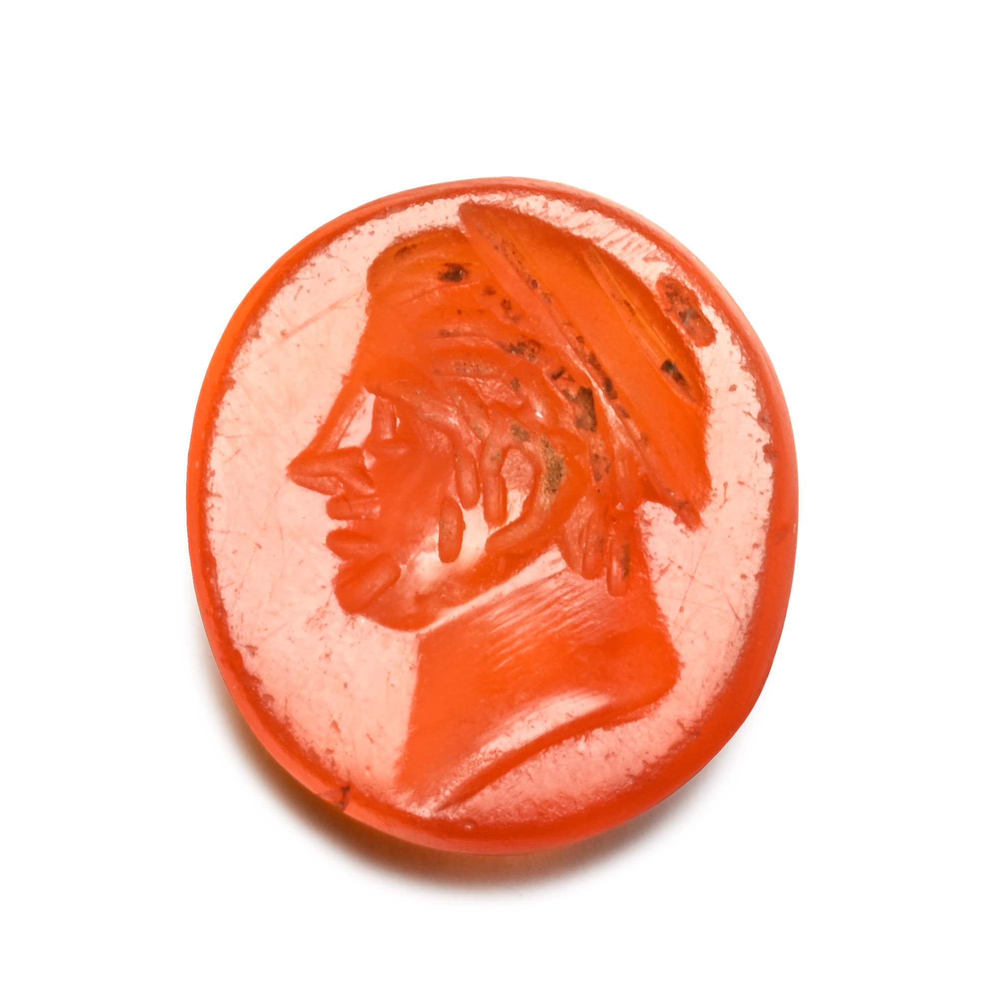 Roman Carnelian Gemstone with Male Portrait