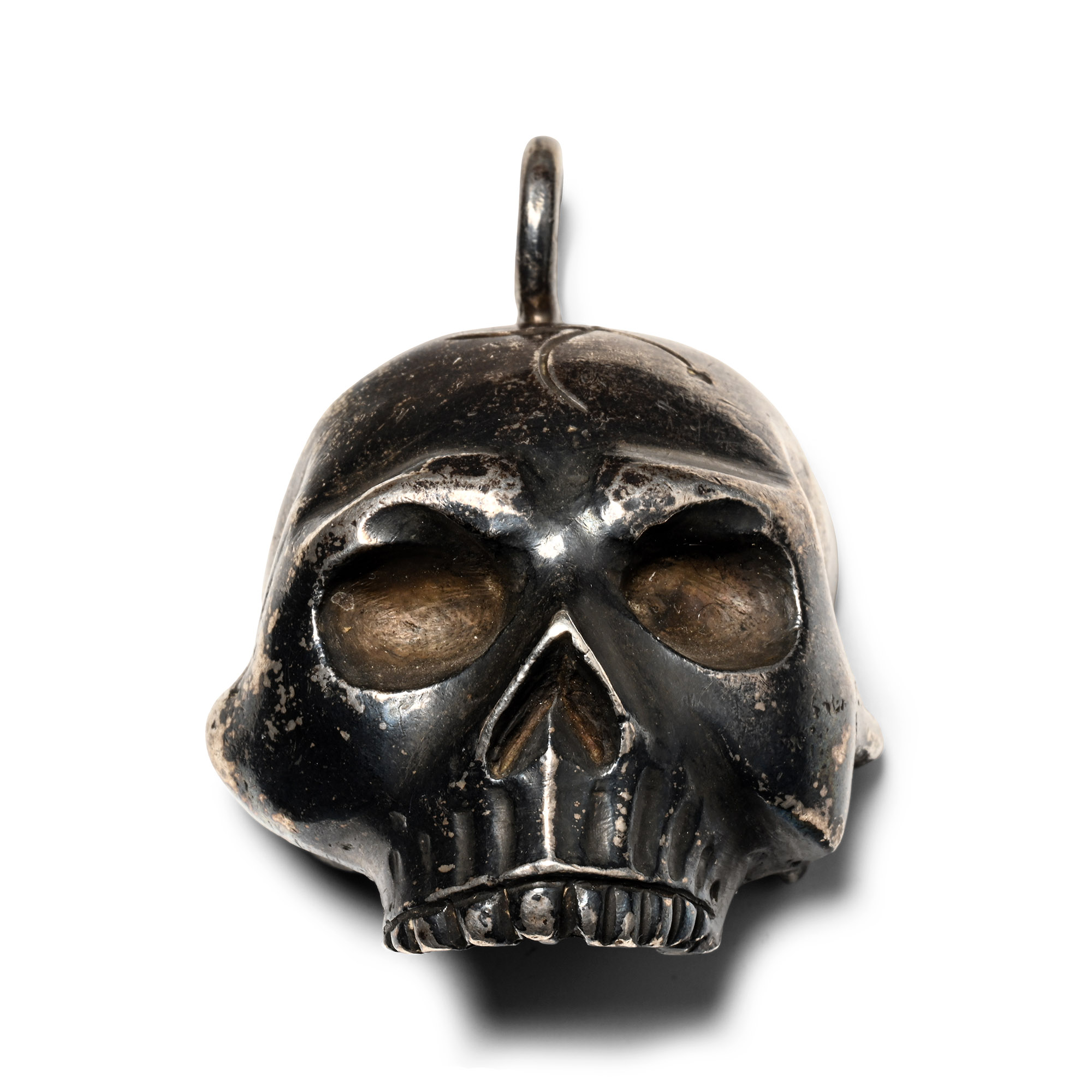 Post Medieval Silver Skull Pendant